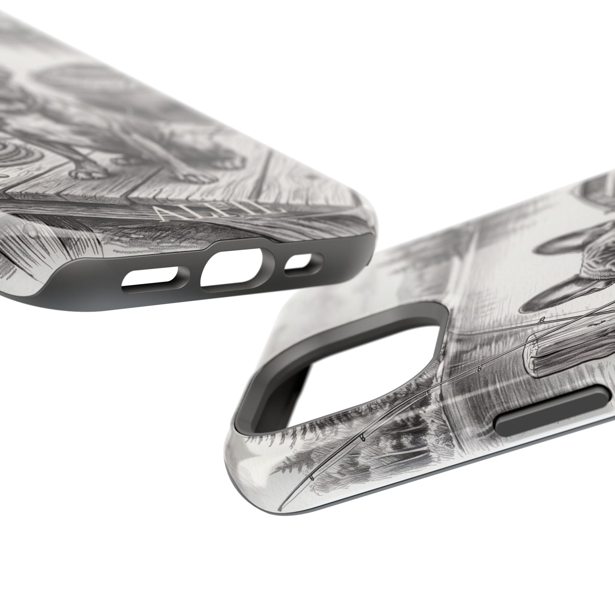 Personalized French Bulldog Lakeside Dock Phone Case — Wireless Charging Cover