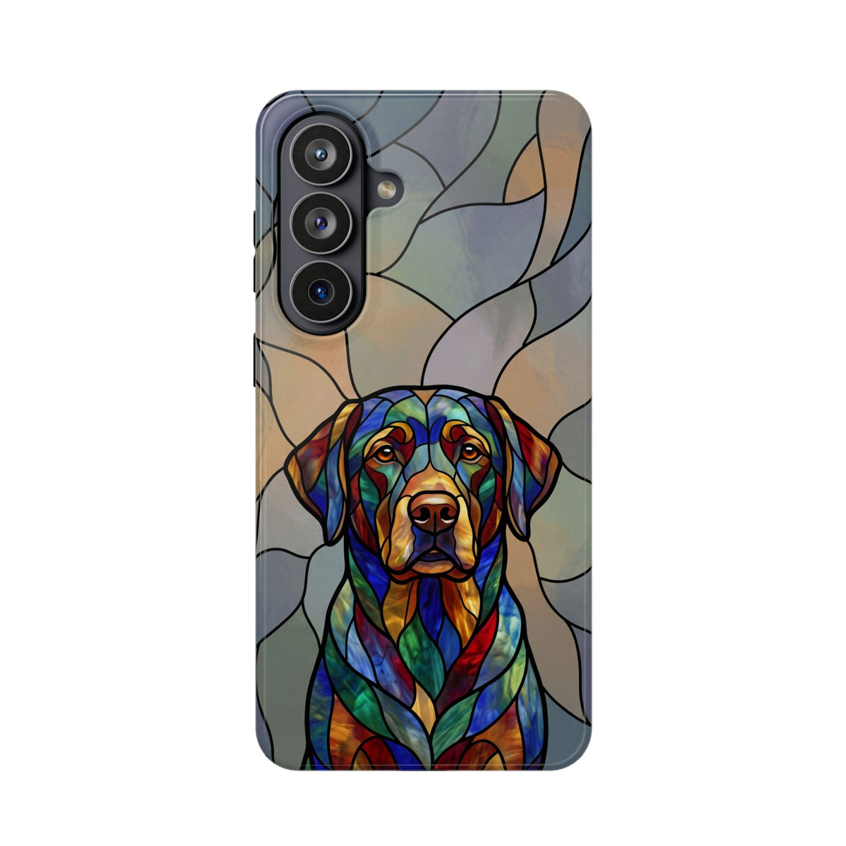 Stained Glass Labrador Phone Case — Tough Magnetic Case with Wireless Charging