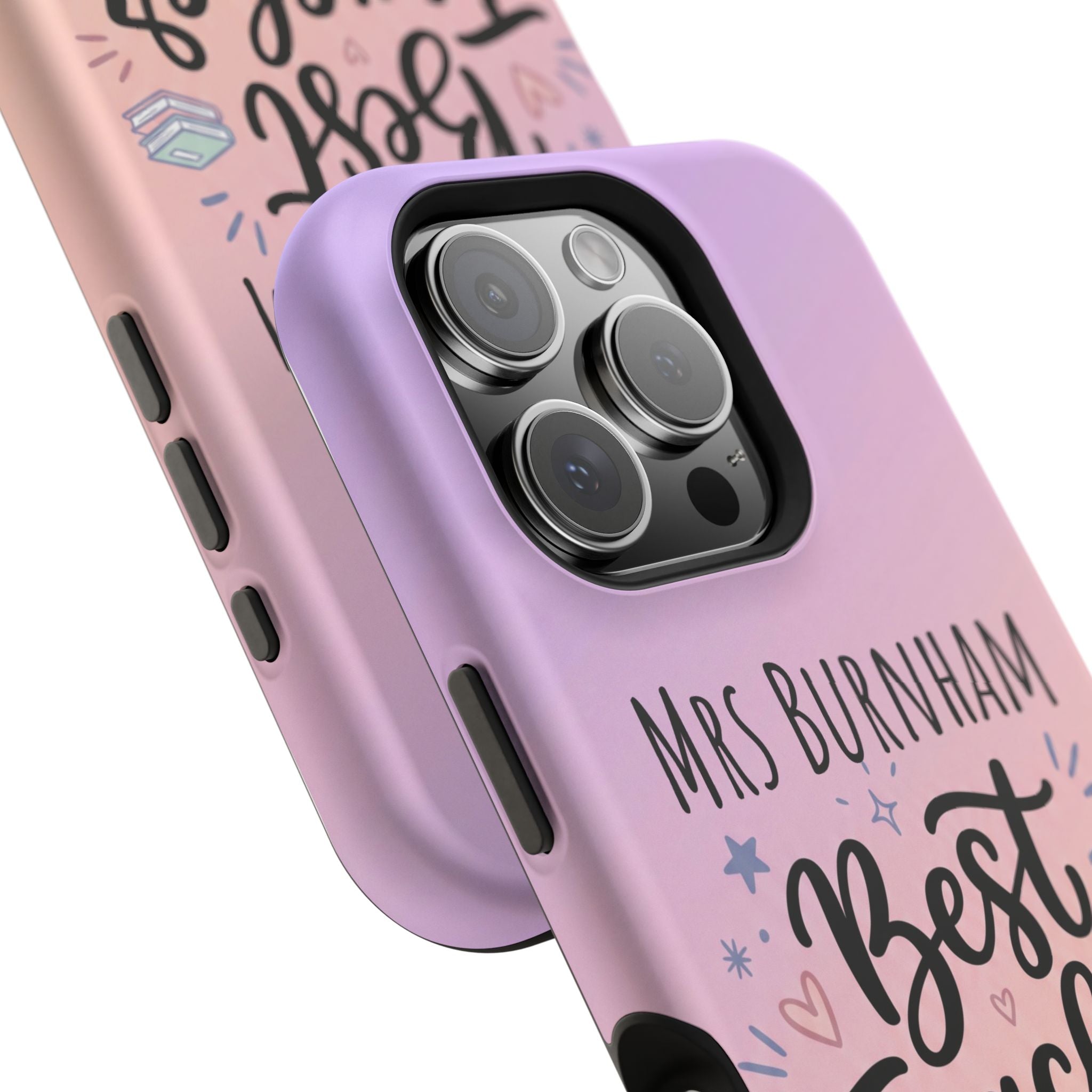 Best Teacher Ever Personalized Phone Case — Wireless Charging Cover
