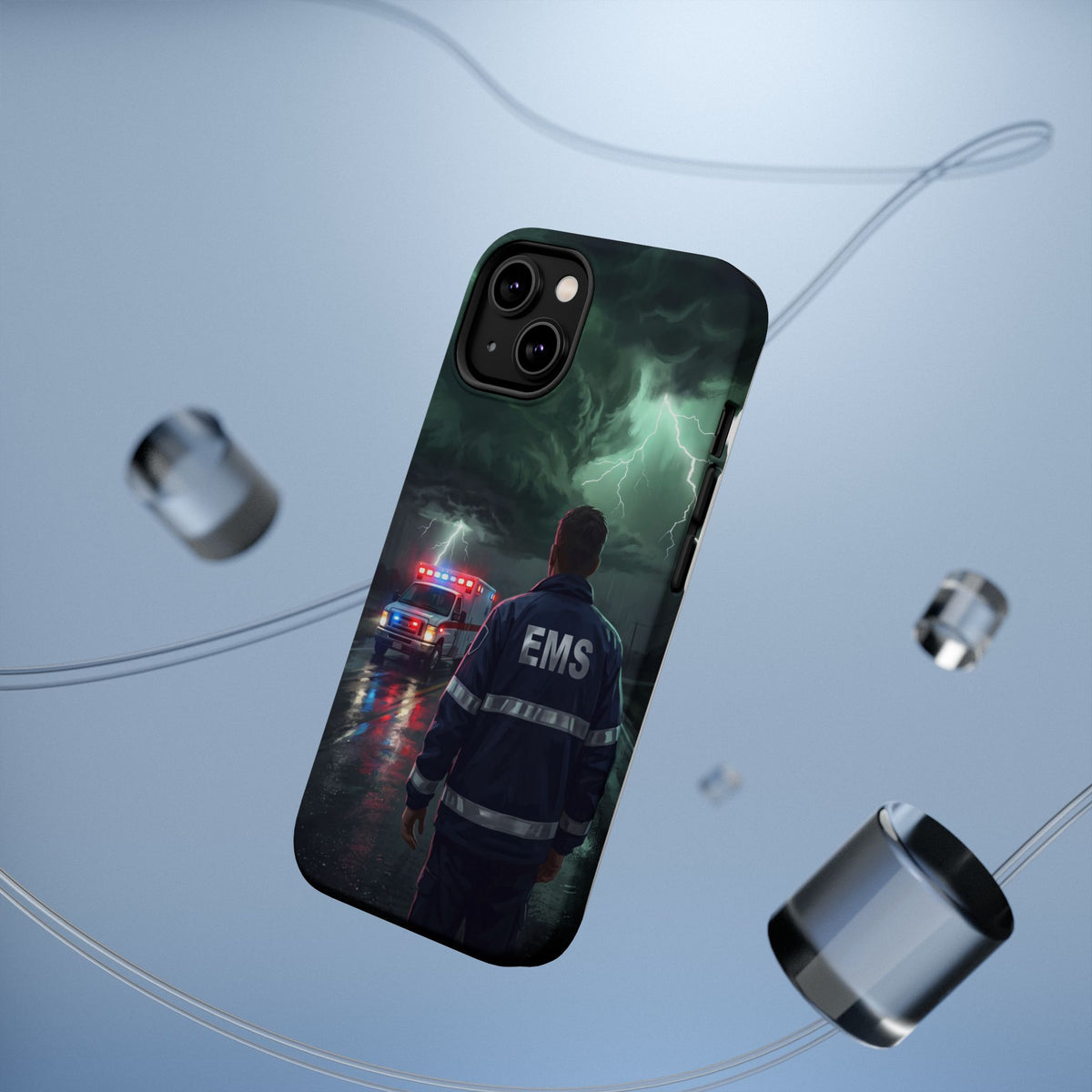EMS Green Storm City Phone Case — Magnetic Wireless Charging Cover