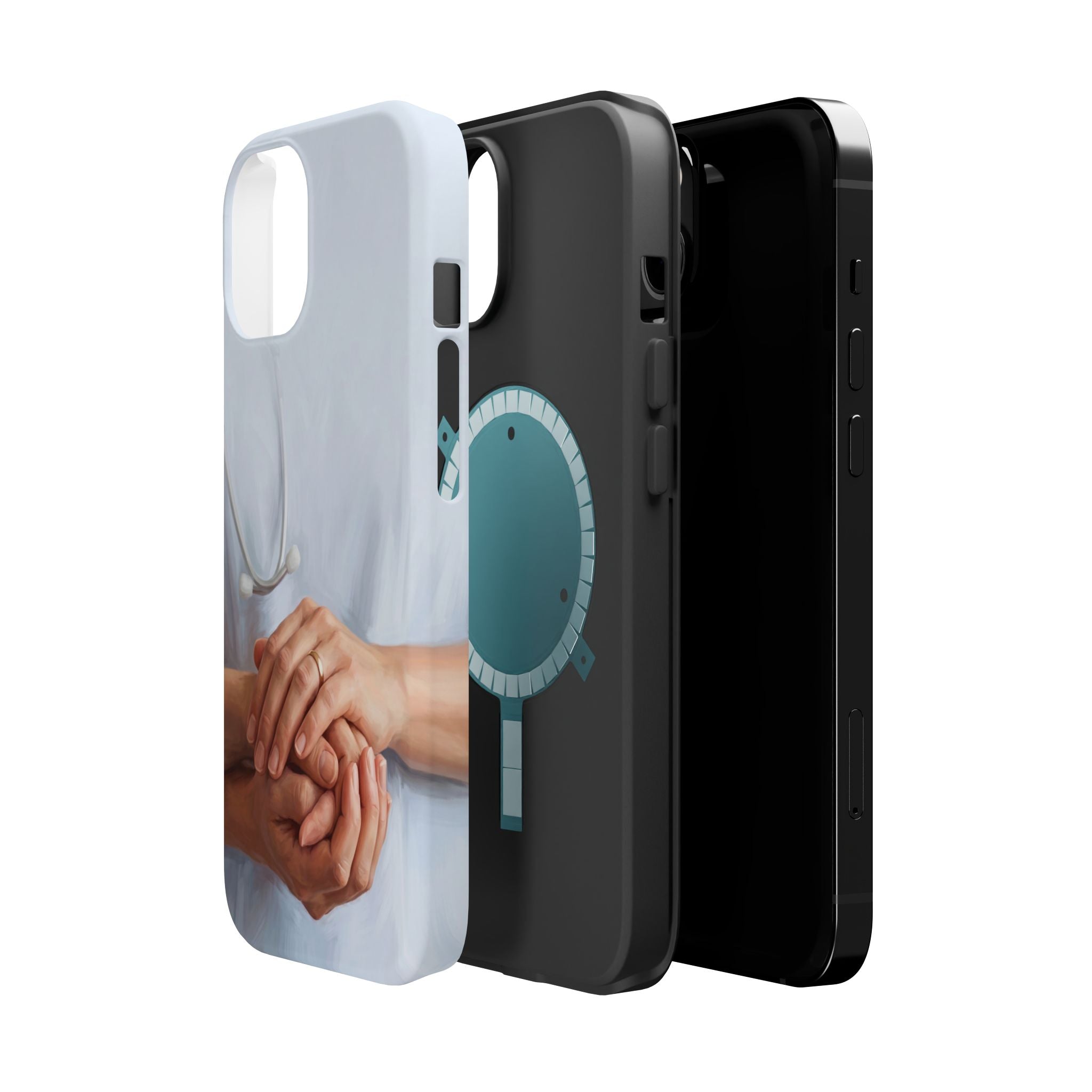 Impact-Resistant Phone Case — Caring Hands Wireless Charging Cover