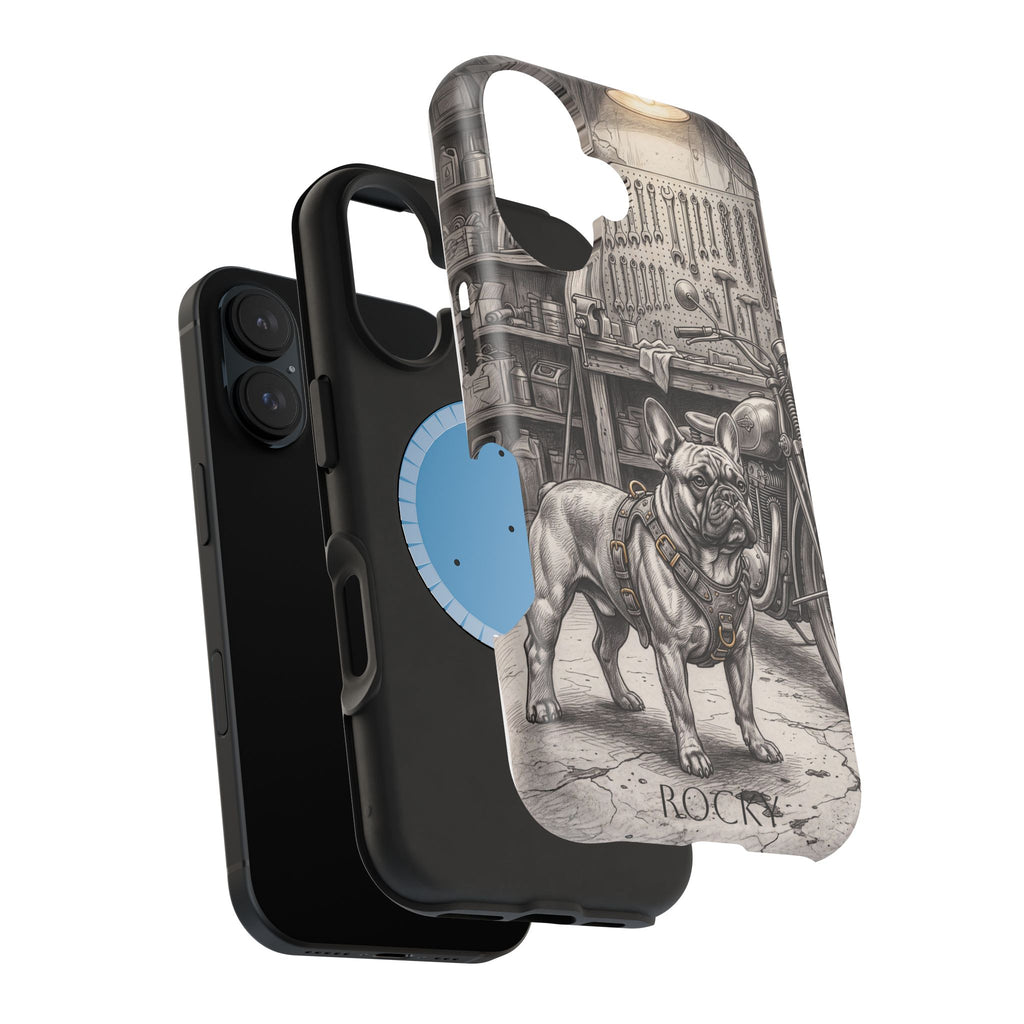 Personalized French Bulldog Vintage Street Phone Case — Wireless Charging Cover