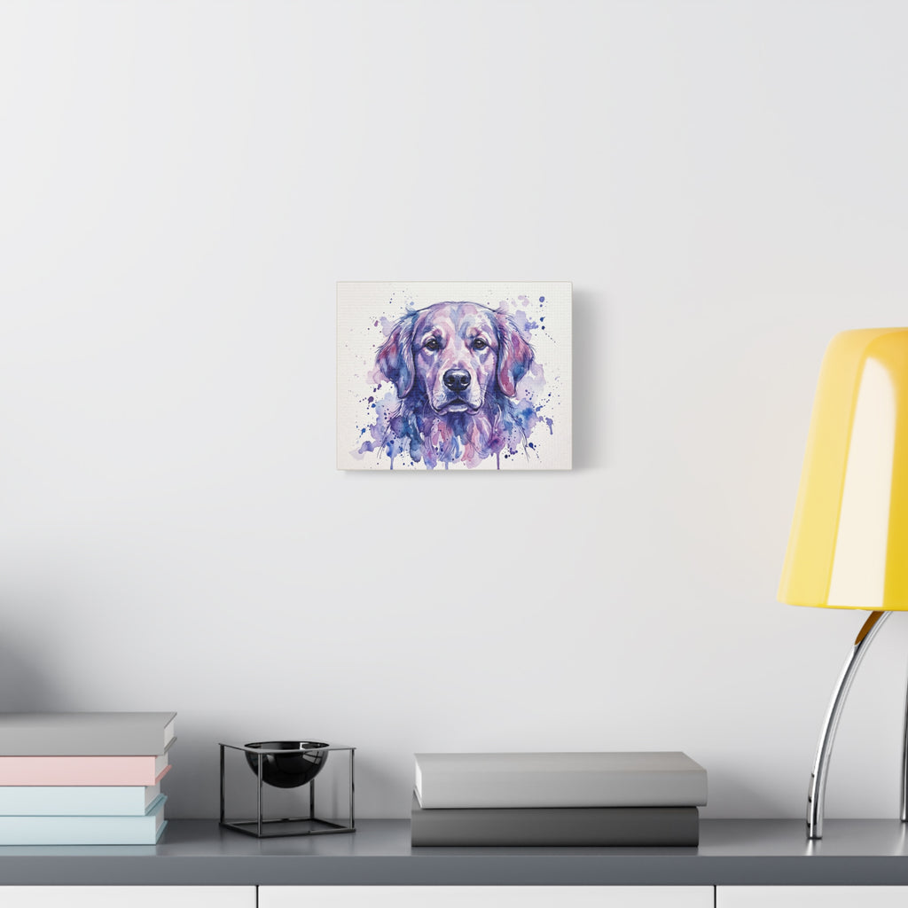 Watercolor Golden Retriever Canvas Print — Matte Stretched Wall Art