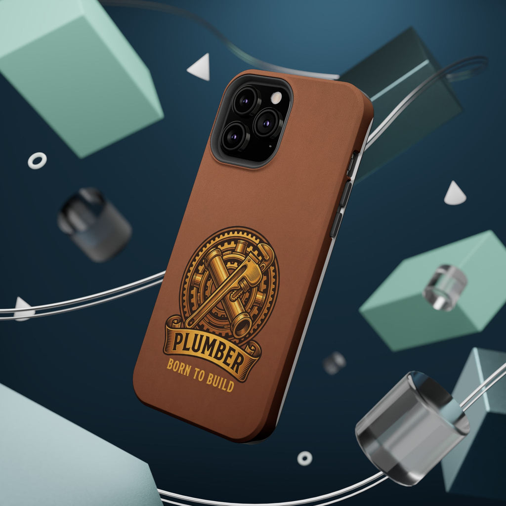 Plumber Born to Build Phone Case — Badge Wireless Charging Cover
