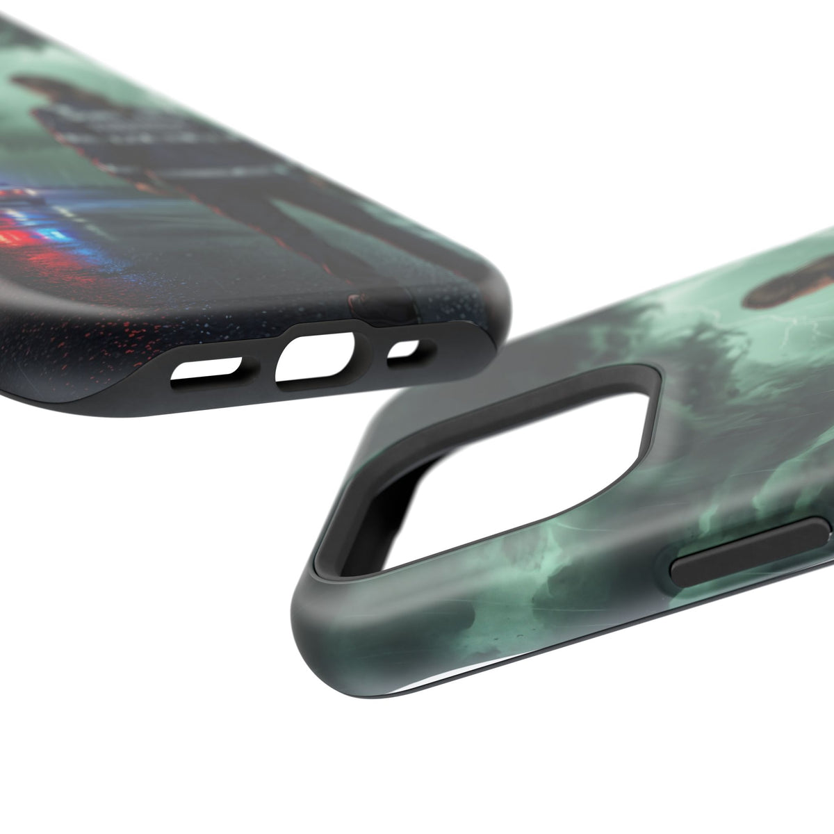 Female Paramedic Green Storm Phone Case — Magnetic Wireless Charging Cover