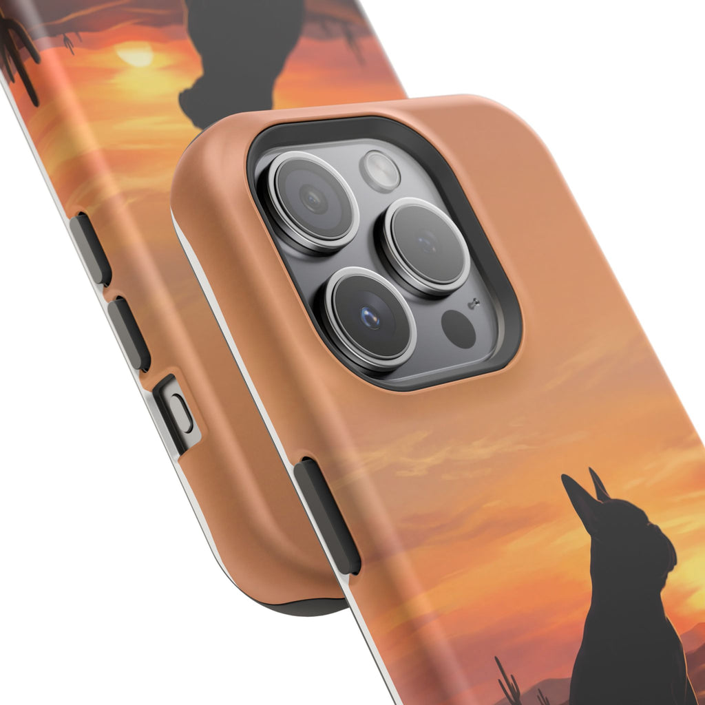 Personalized French Bulldog Desert Sunset Phone Case — Wireless Charging Cover