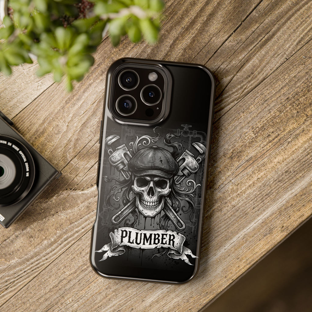 Skull & Wrenches Plumber Phone Case — Wireless Charging Cover