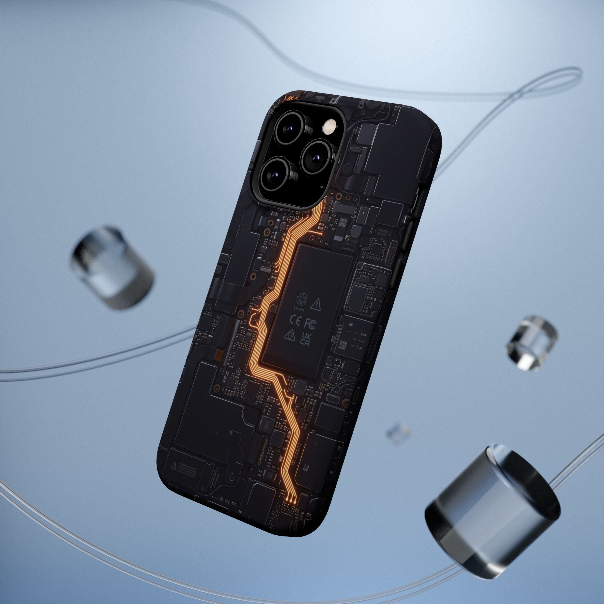 Electrician Circuit Bolt Phone Case — Impact-Resistant Wireless Charging Cover