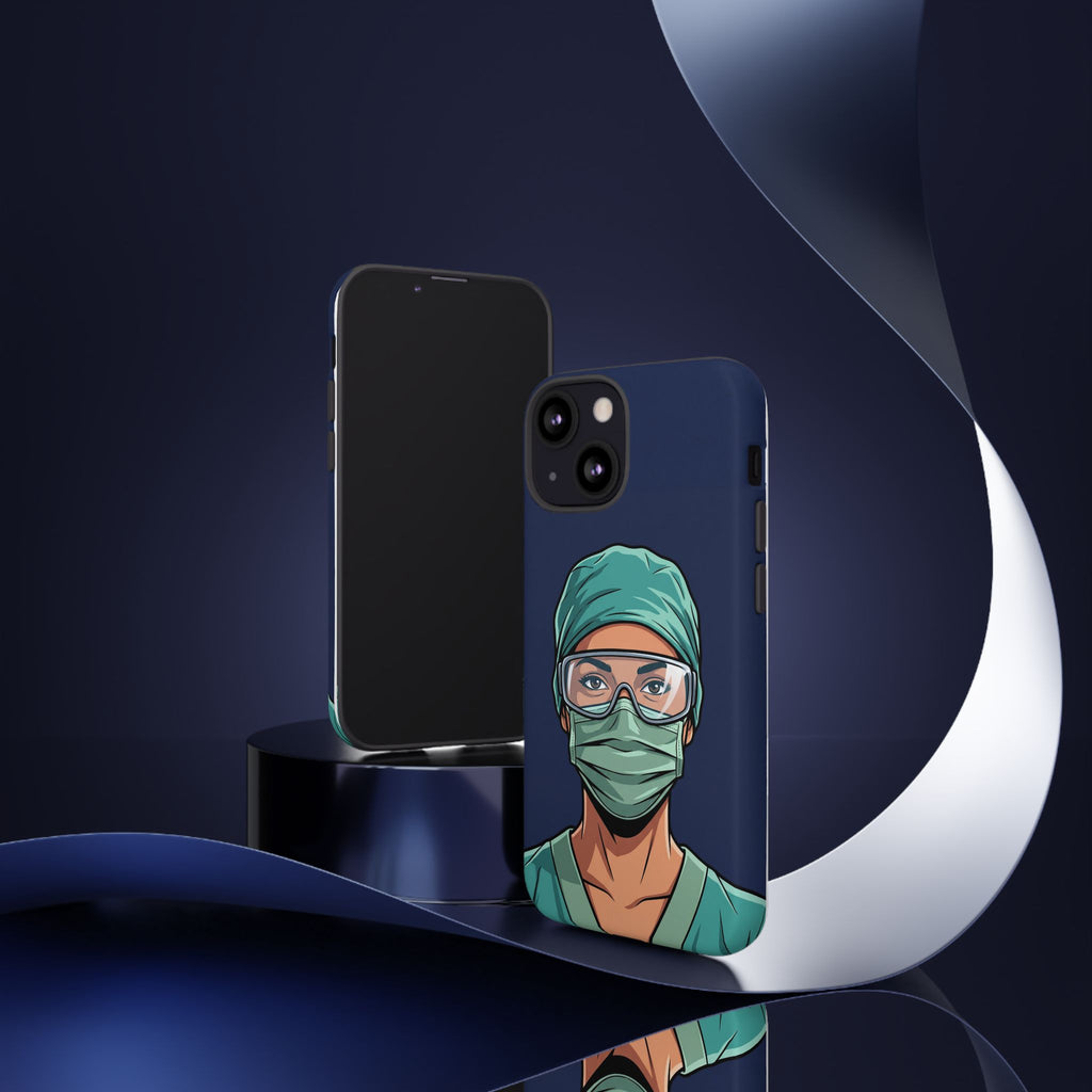 Nurse Illustrated Portrait Phone Case | iPhone & Samsung