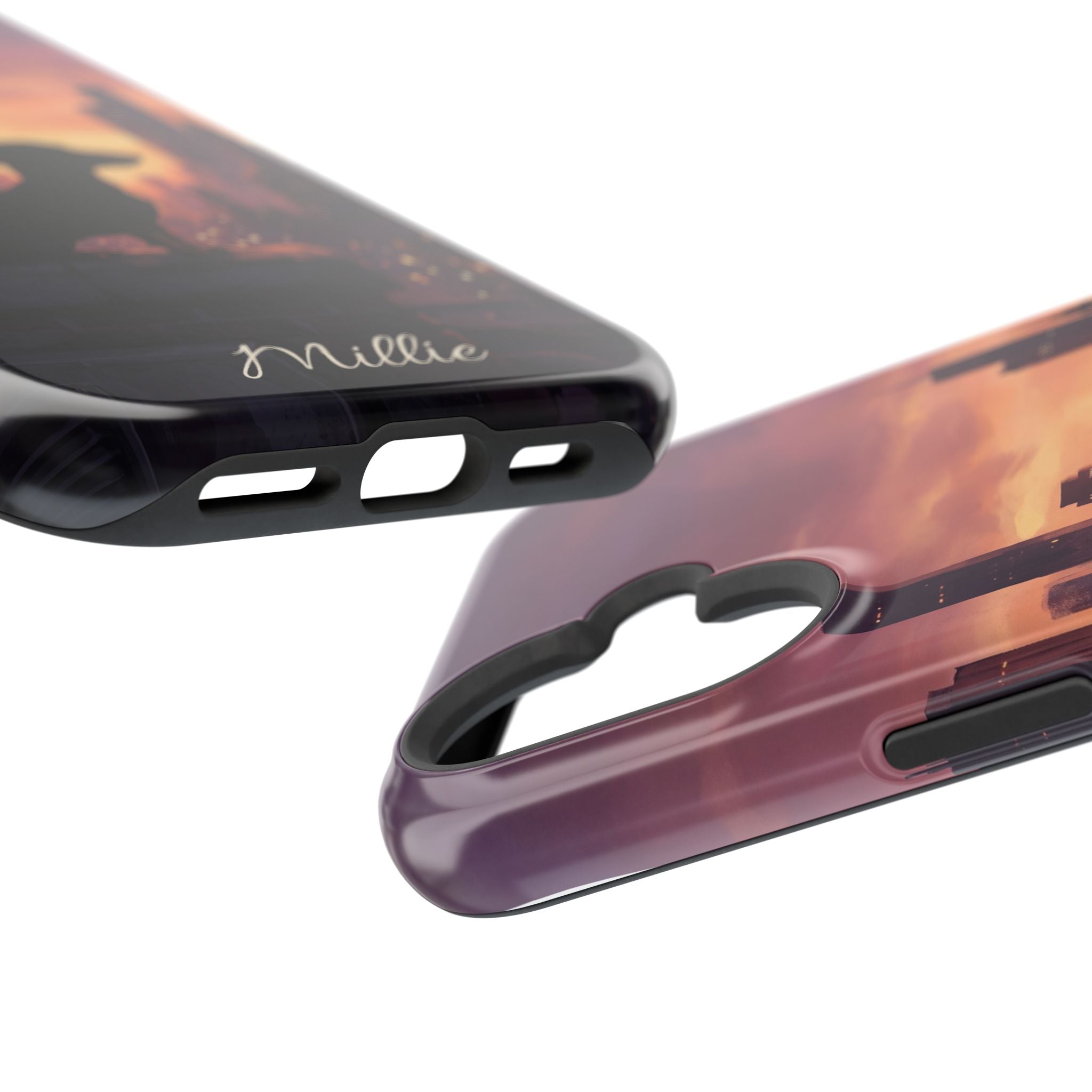 Personalized Dachshund City Skyline Phone Case — Wireless Charging Cover