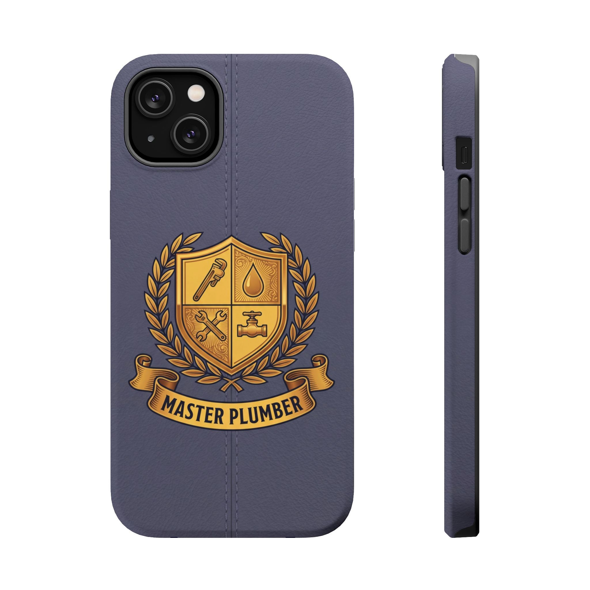 Master Plumber Crest Phone Case — Heraldic Shield Wireless Charging Cover