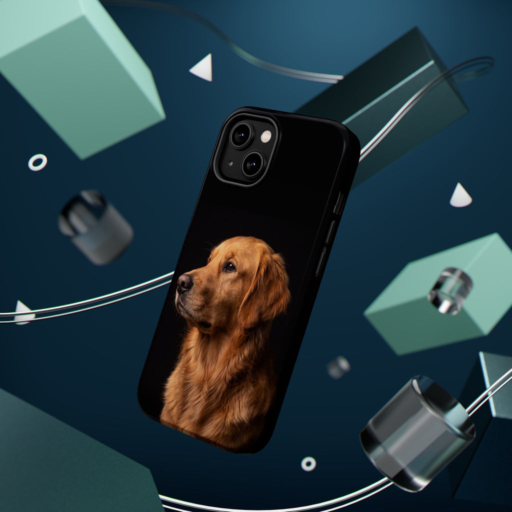 Golden Retriever Portrait Phone Case — Impact-Resistant Wireless Charging Cover