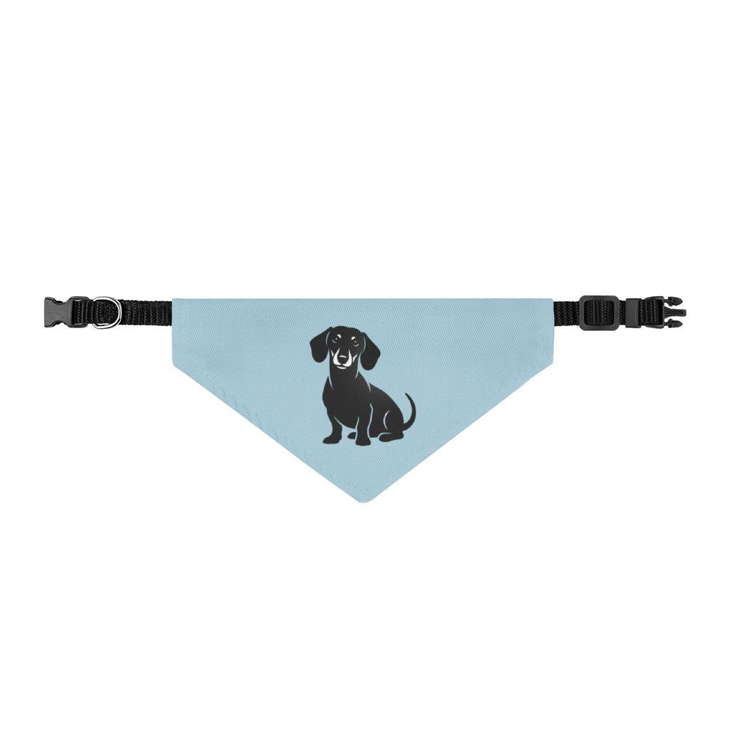 Dachshund Bandana for Dogs | Powder Blue Black Silhouette Design | Dachshund Lover Gift