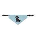 Dachshund Bandana for Dogs | Powder Blue Black Silhouette Design | Dachshund Lover Gift