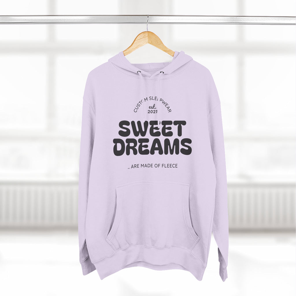 Sweet Dreams Hoodie — Cozy Fleece Pullover with Retro Script