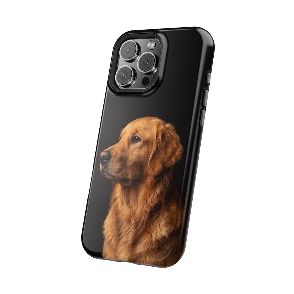 Golden Retriever Portrait Phone Case — Impact-Resistant Wireless Charging Cover