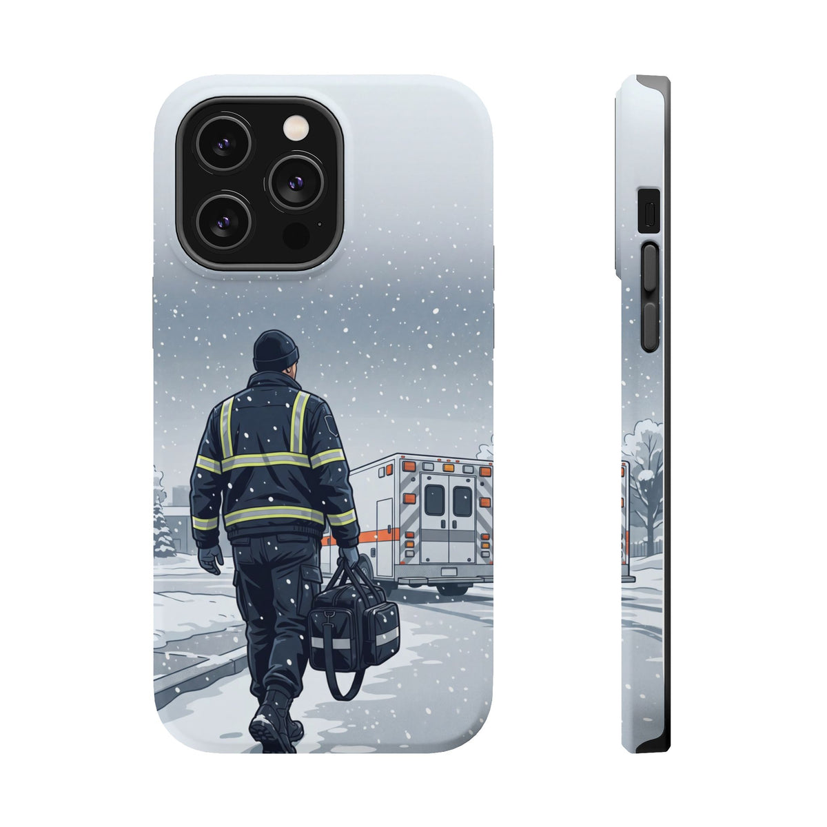 Bold Paramedic/EMT Portrait Phone Case — Magnetic Wireless Charging Cover