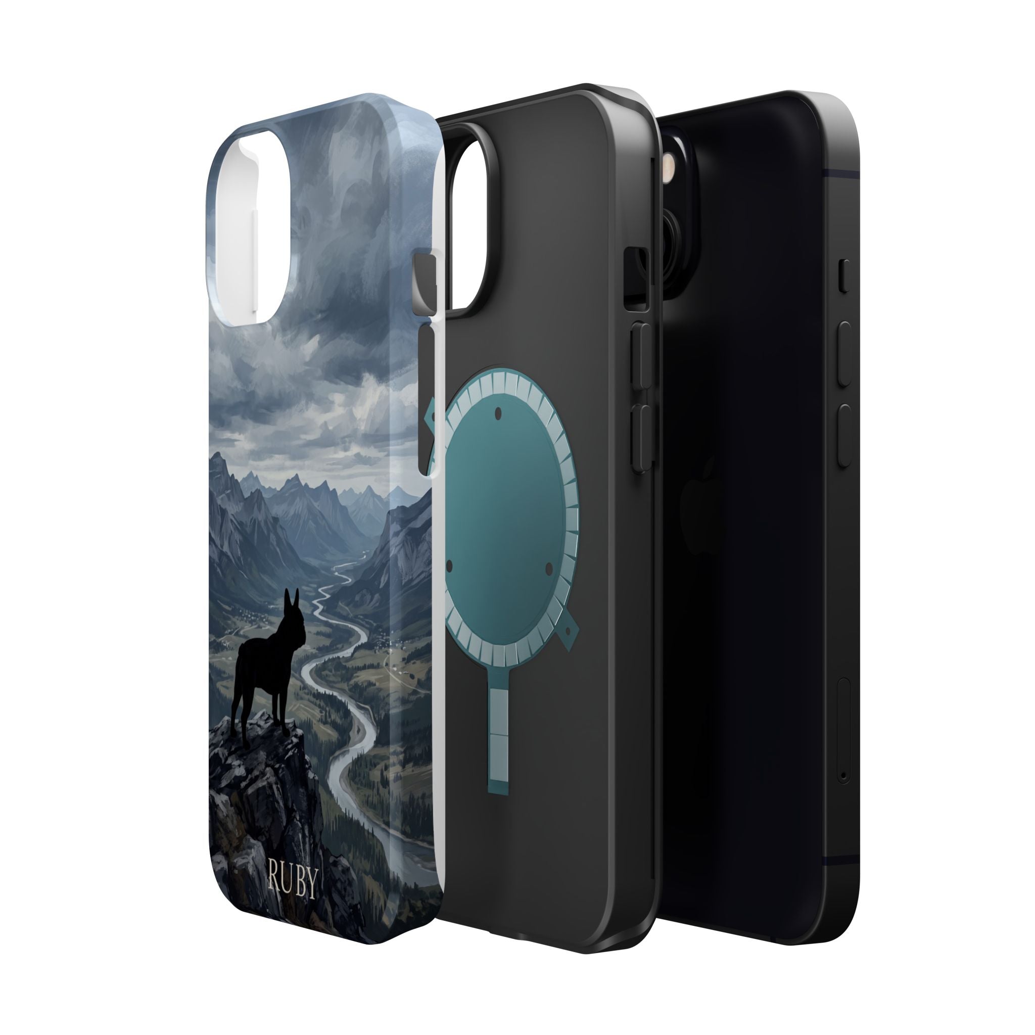 Personalized French Bulldog Mountain Valley Phone Case — Wireless Charging Cover