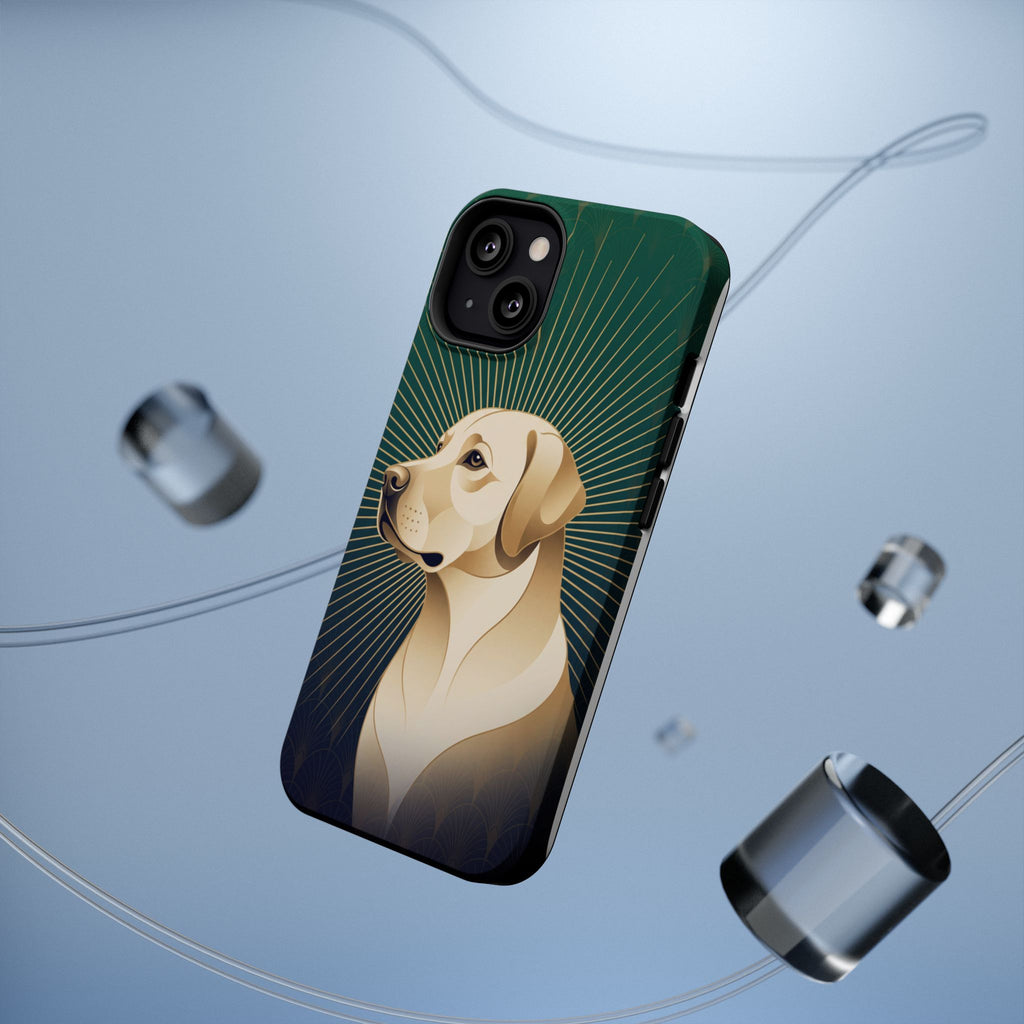 Art Deco Labrador Phone Case — Tough Magnetic Case with Wireless Charging