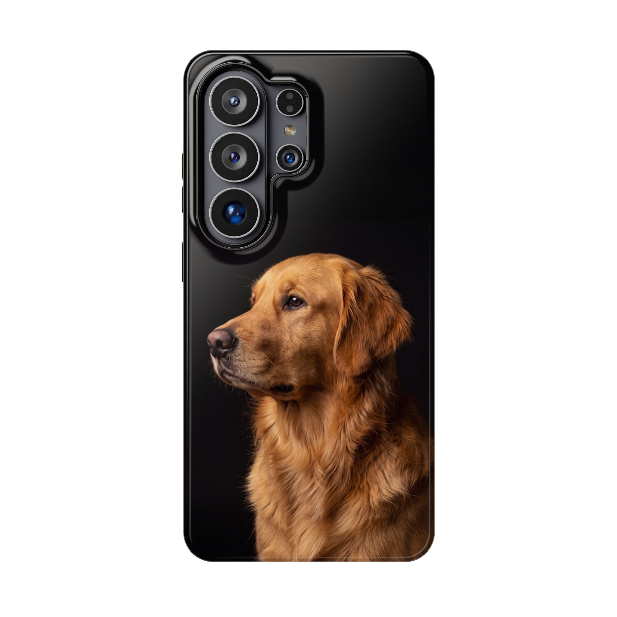 Golden Retriever Portrait Phone Case — Impact-Resistant Wireless Charging Cover