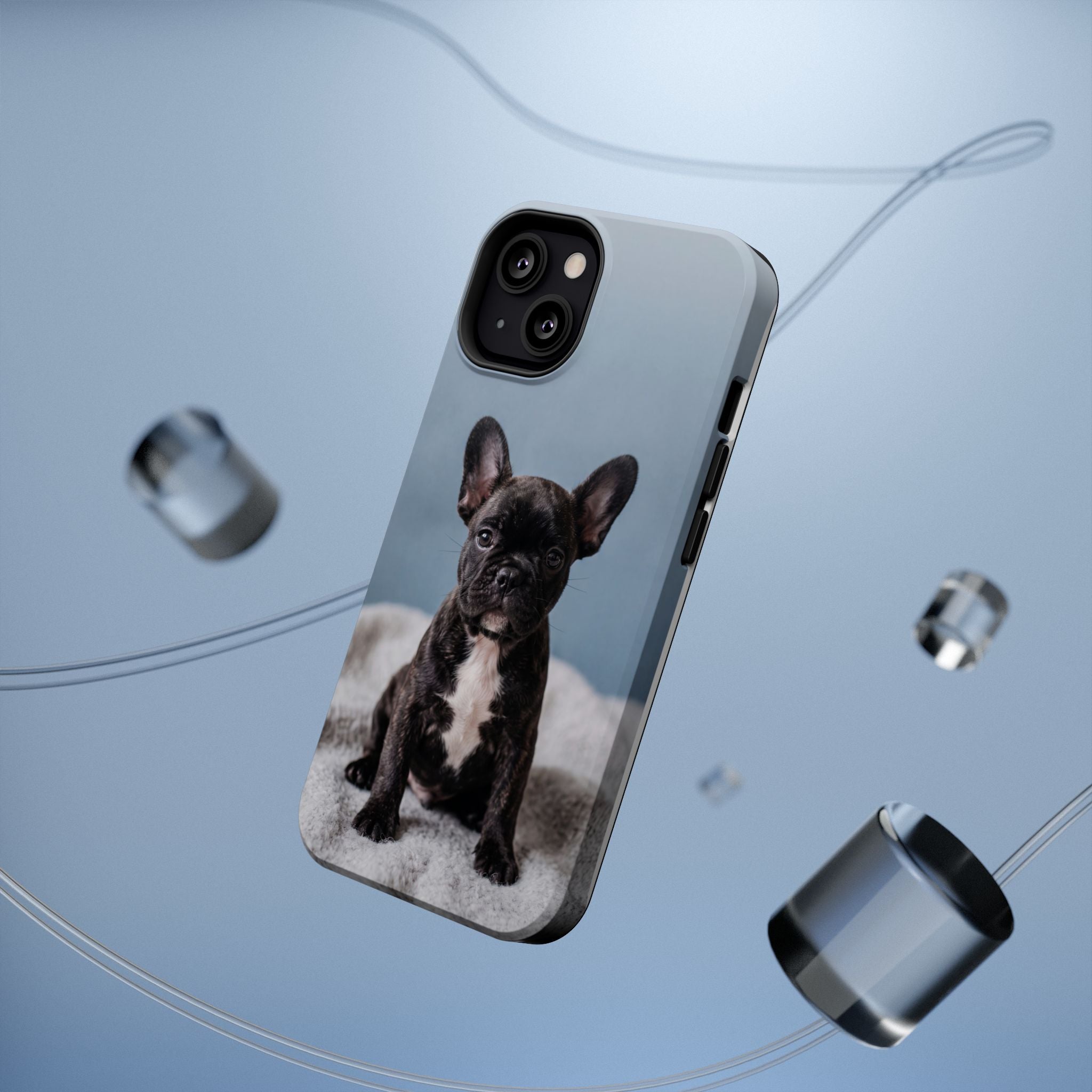 French Bulldog Puppy Phone Case — Impact-Resistant Wireless Charging Cover