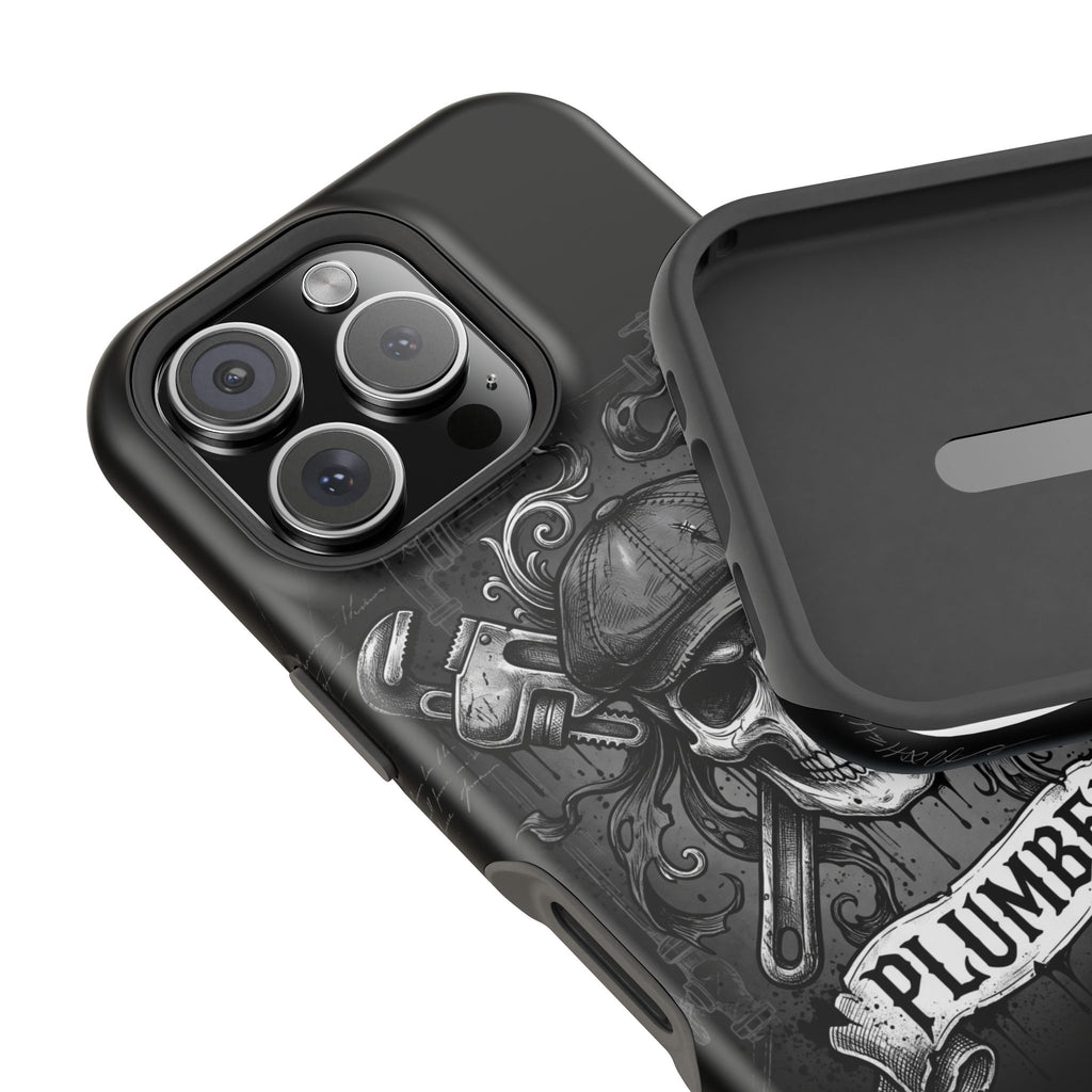 Skull & Wrenches Plumber Phone Case — Wireless Charging Cover