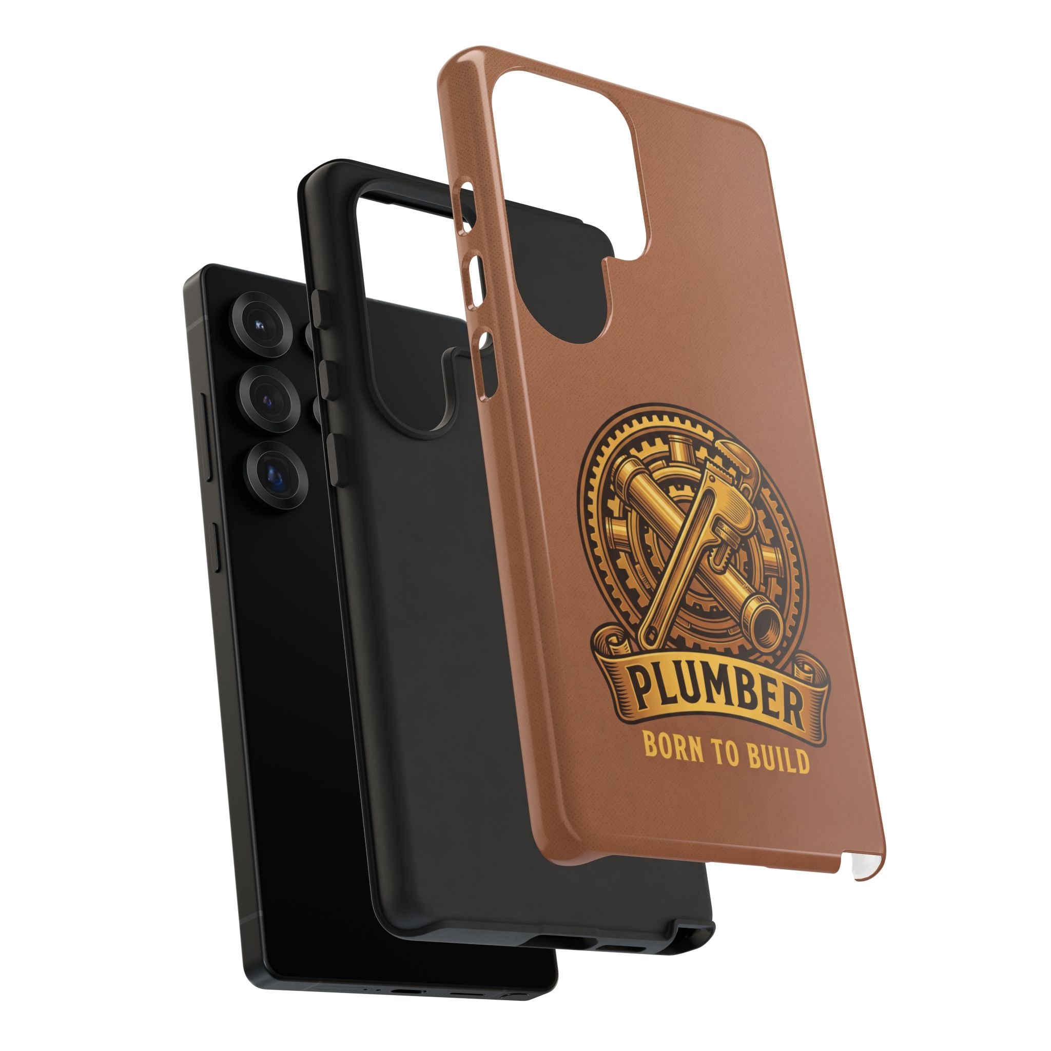 Plumber Born to Build Leather Phone Case - Samsung & iPhone Series