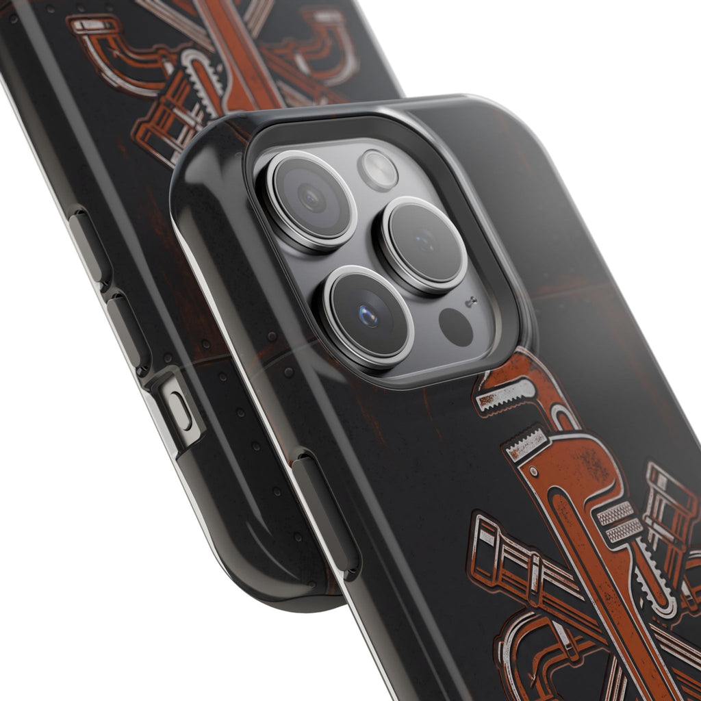 Tough By Trade Phone Case — Crossed Wrenches Wireless Charging Cover