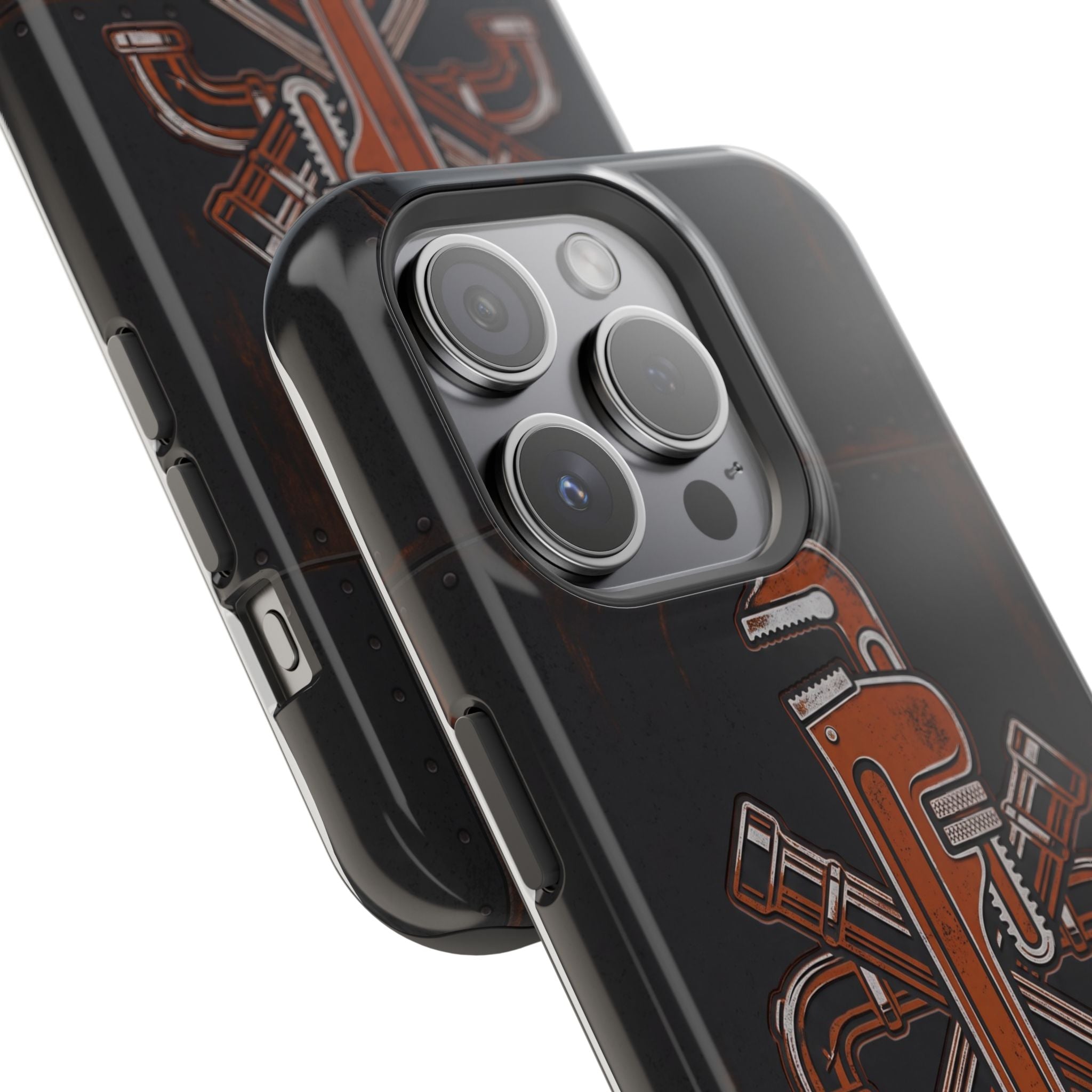 Tough By Trade Phone Case — Crossed Wrenches Wireless Charging Cover