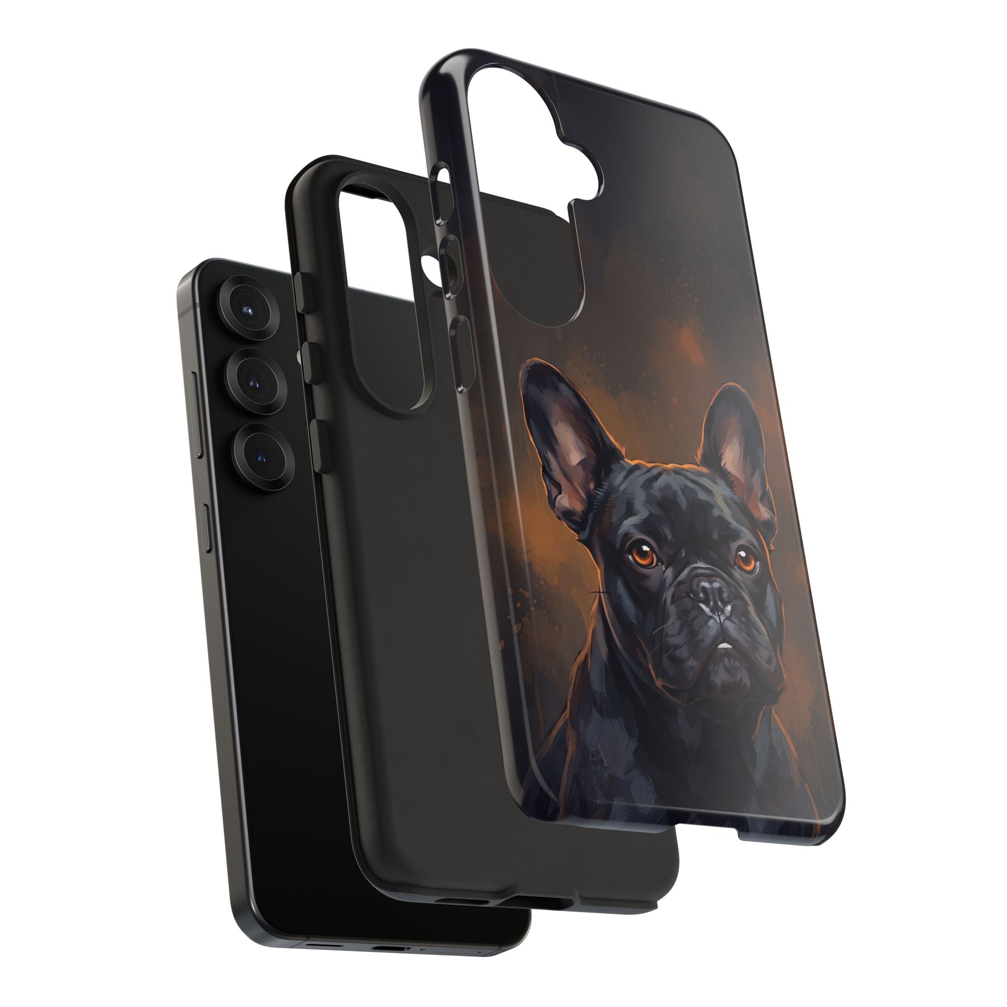 Moody French Bulldog Portrait Phone Case | Dramatic Studio Photography Style | iPhone & Samsung