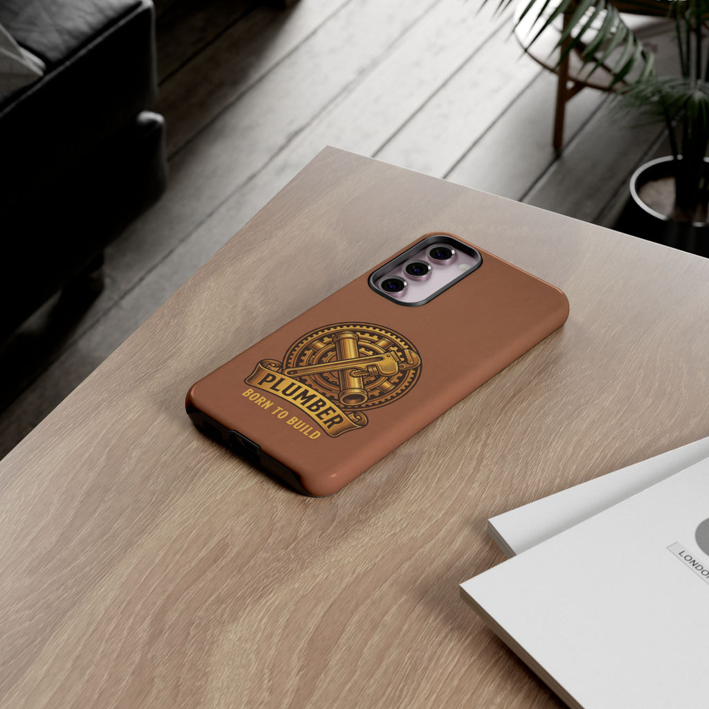 Plumber Born to Build Leather Phone Case - Samsung & iPhone Series