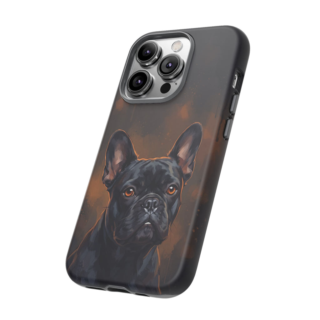Moody French Bulldog Portrait Phone Case | Dramatic Studio Photography Style | iPhone & Samsung