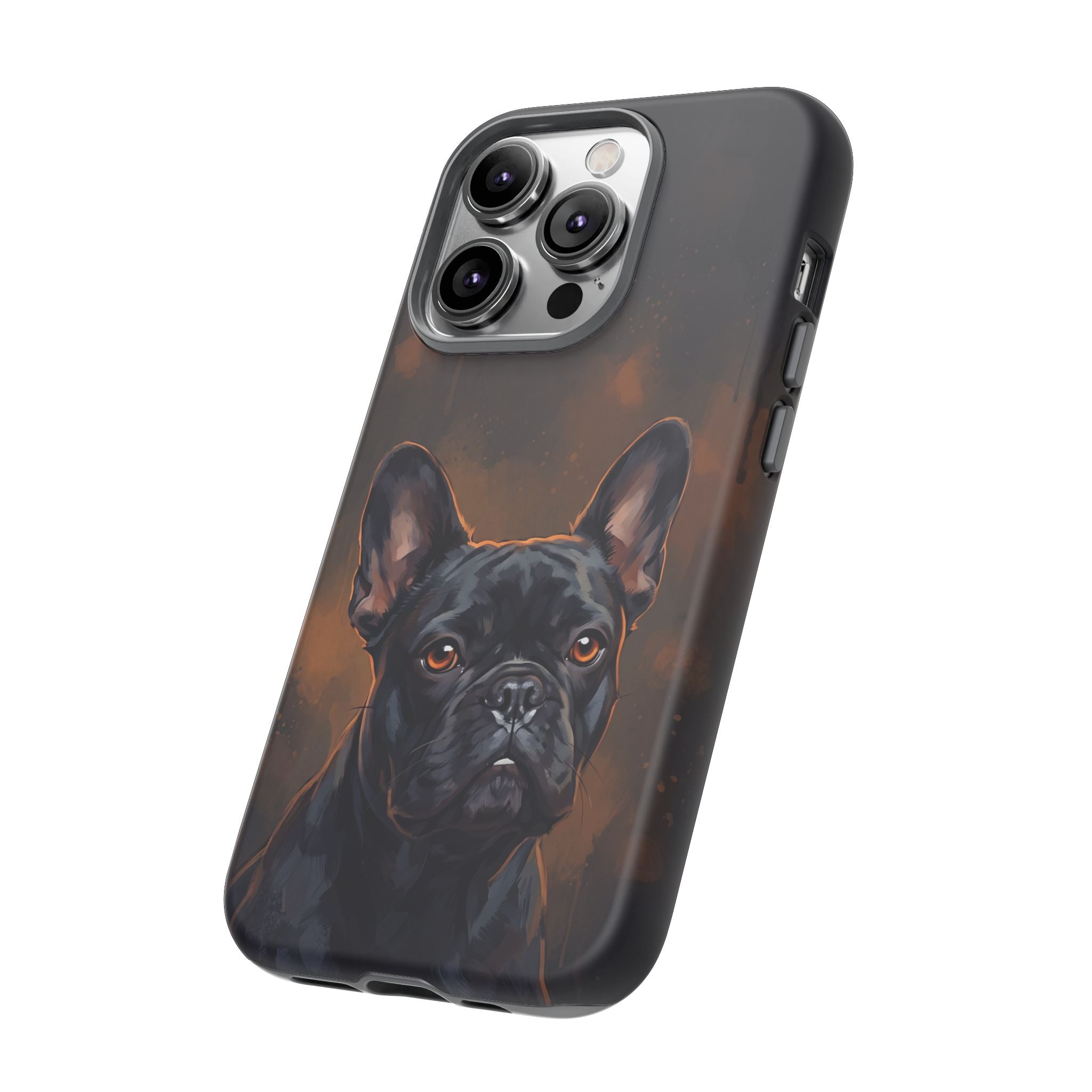 Moody French Bulldog Portrait Phone Case | Dramatic Studio Photography Style | iPhone & Samsung