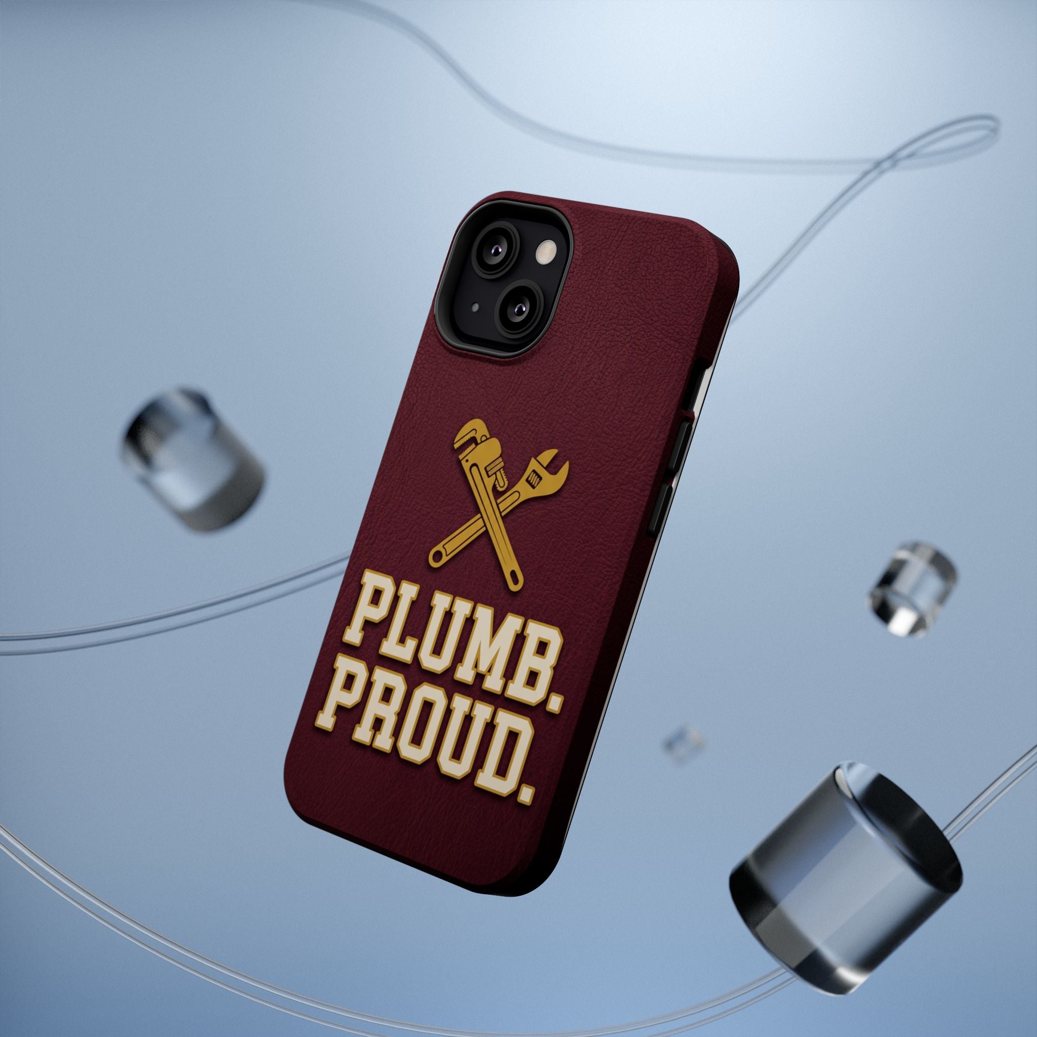Plumb. Proud. Phone Case — Crossed Wrenches Wireless Charging Cover