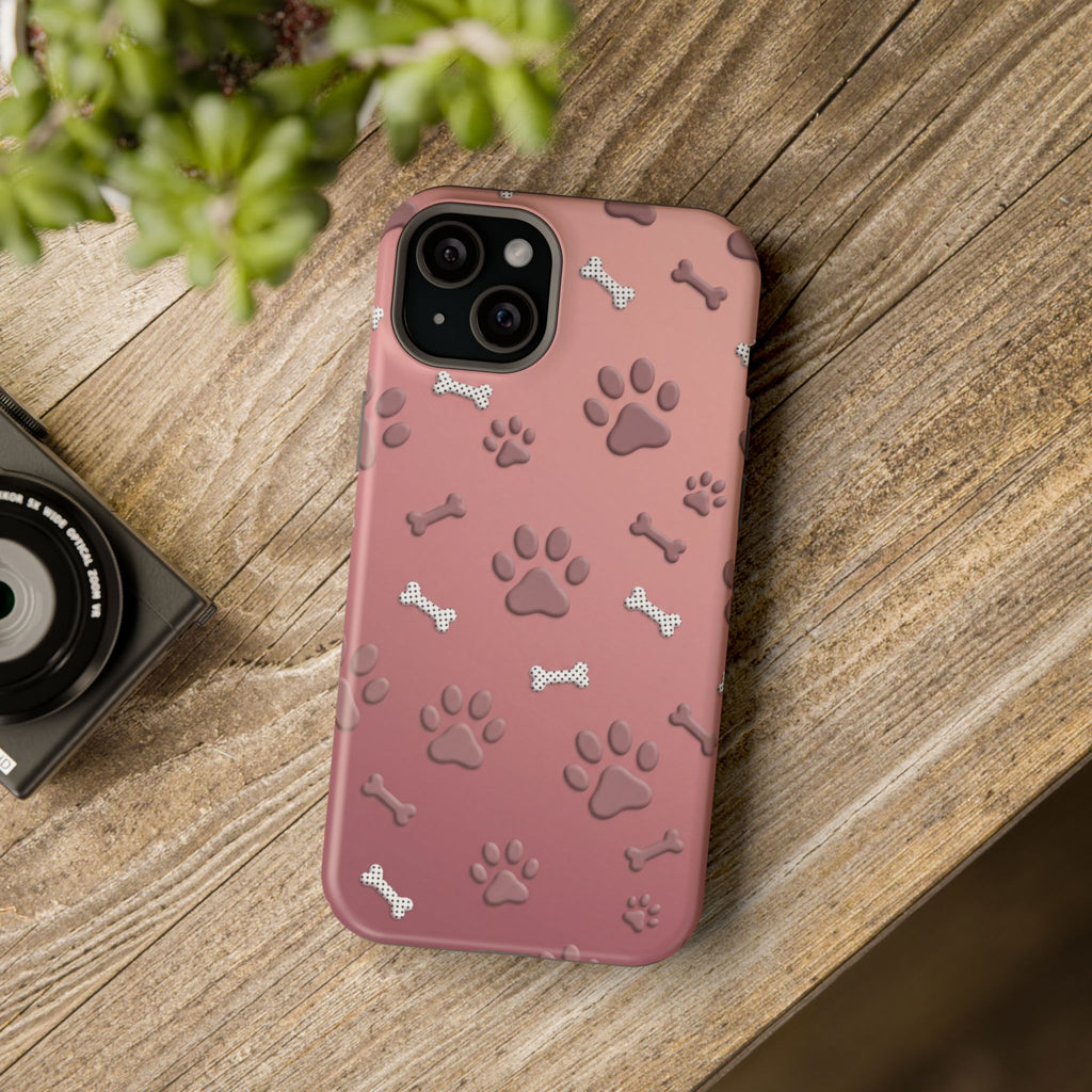 Paws & Bones Phone Case — Impact-Resistant Wireless Charging Cover