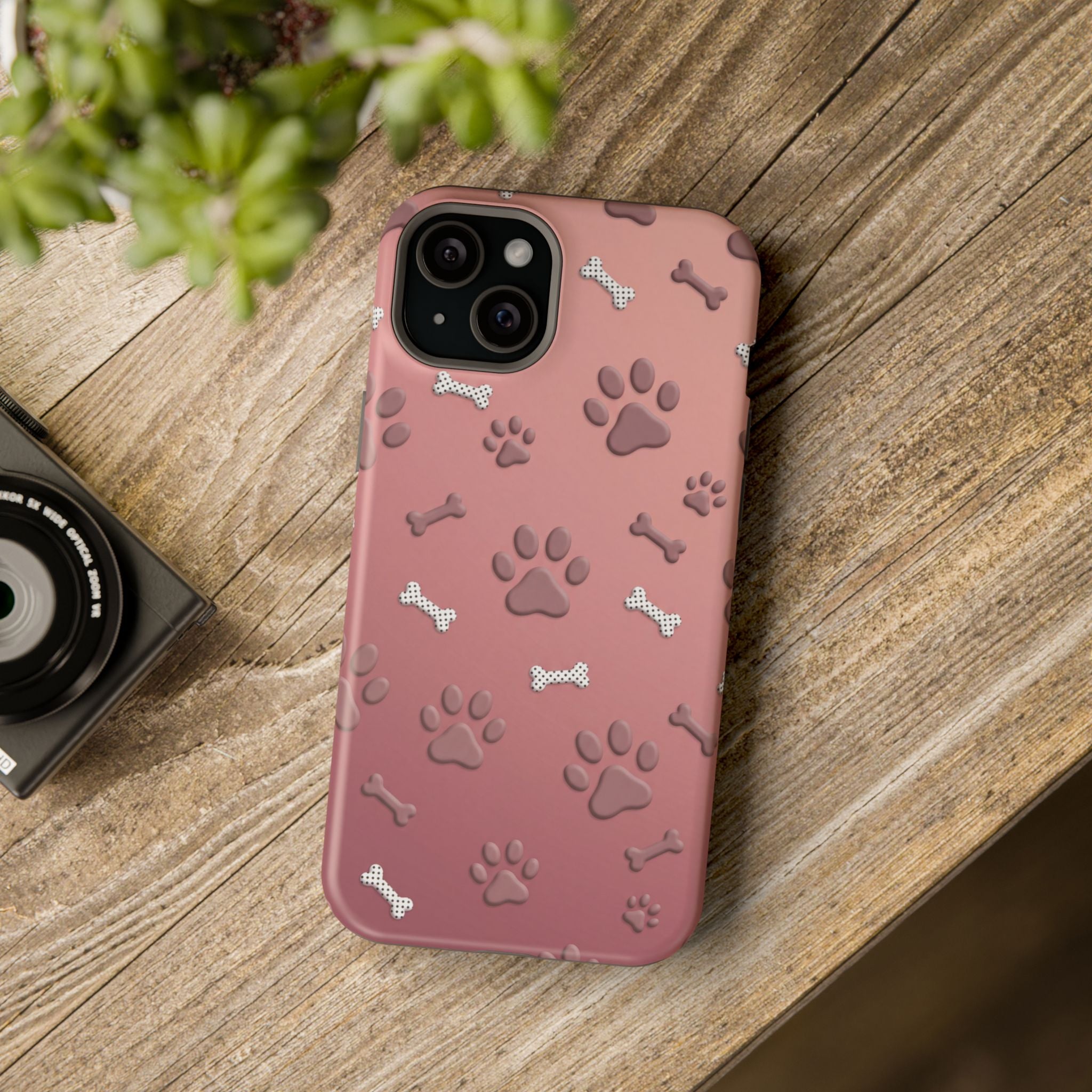 Paws & Bones Phone Case — Impact-Resistant Wireless Charging Cover