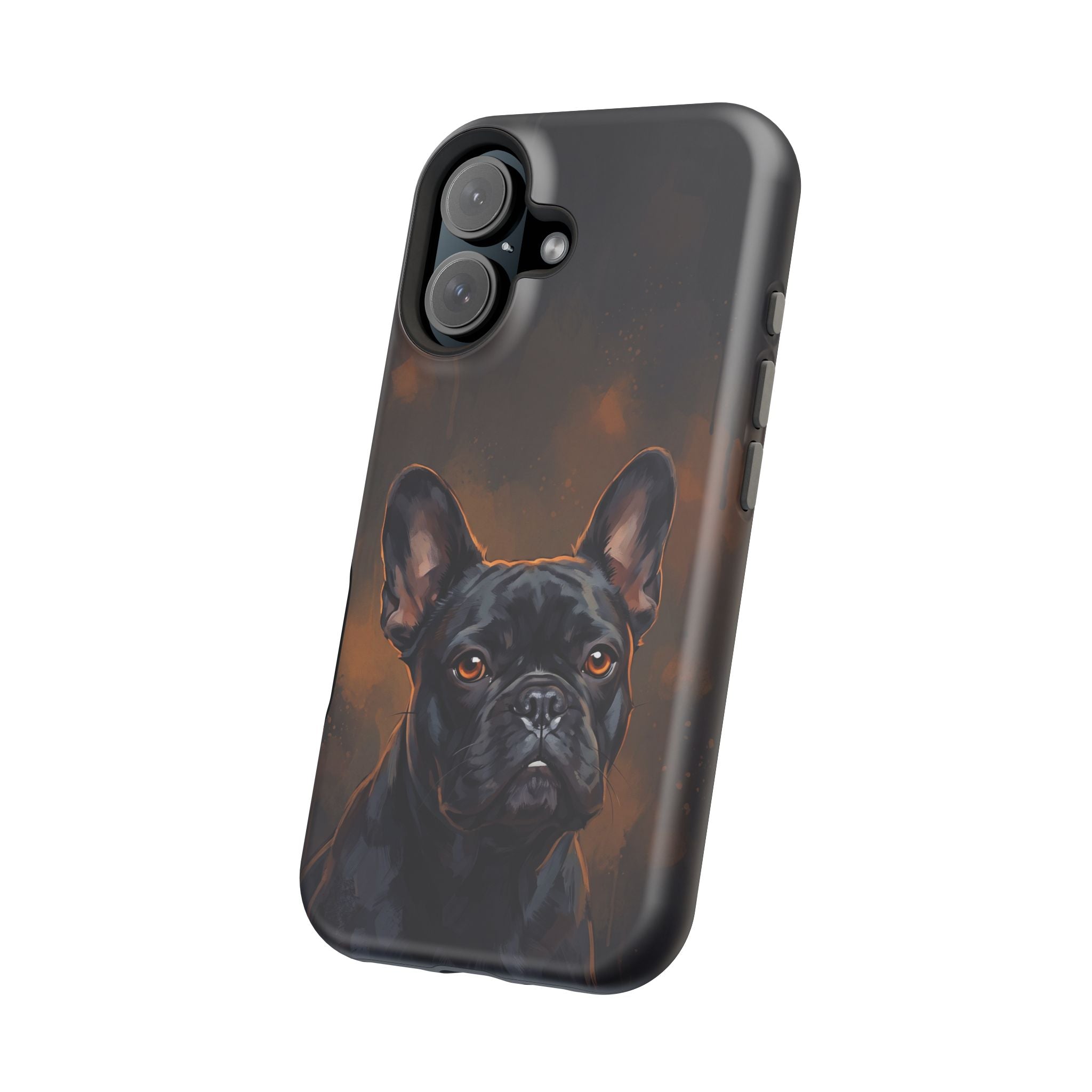 French Bulldog Portrait Phone Case — Impact-Resistant Wireless Charging Cover