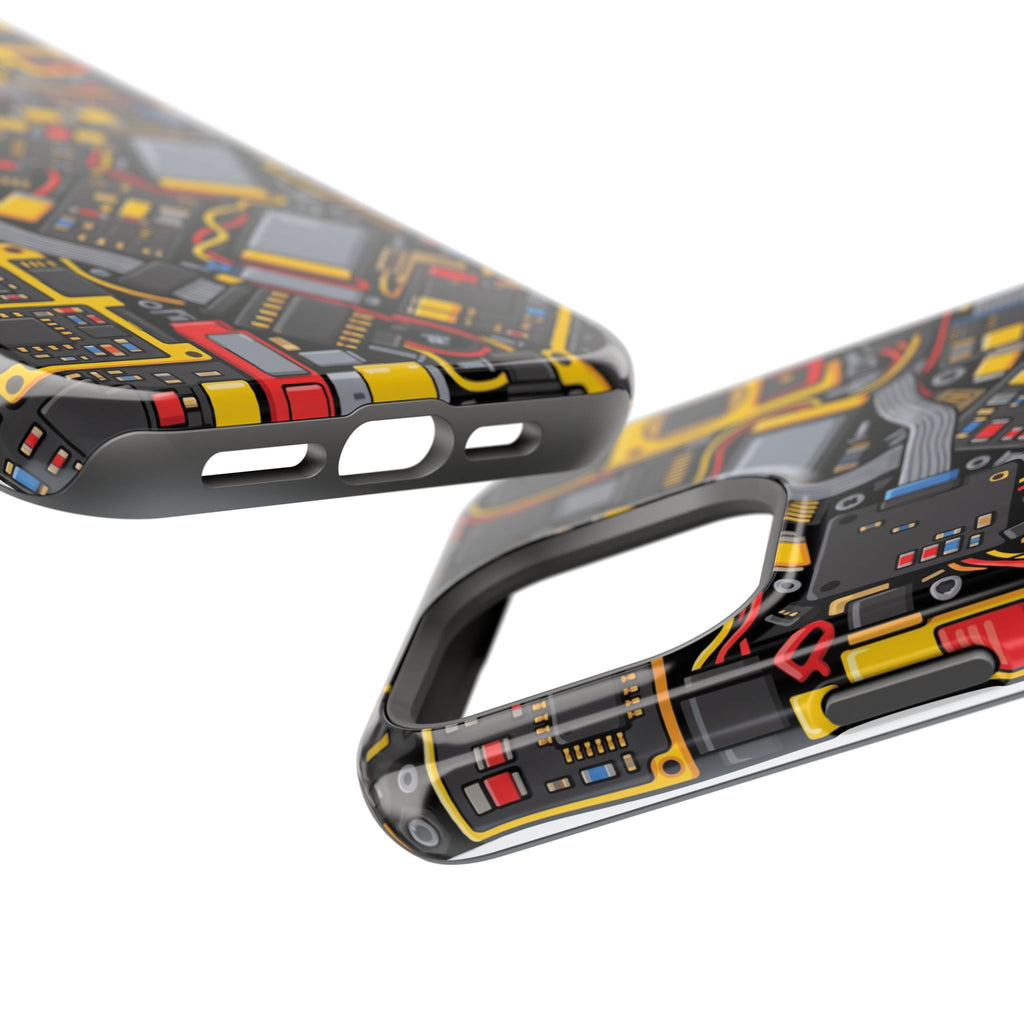 Voltage Board Phone Case — Yellow Circuit Wireless Charging Cover