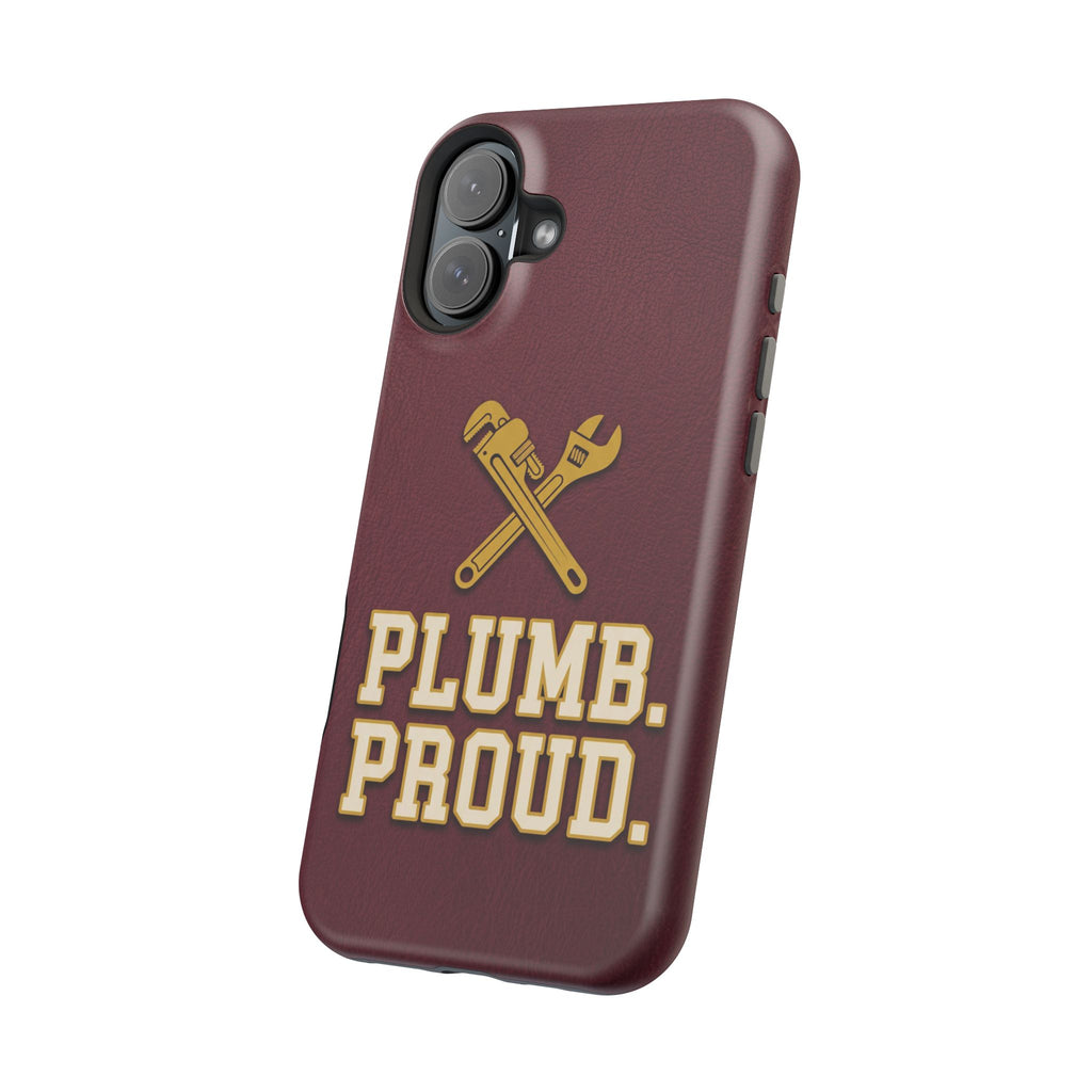 Plumb. Proud. Phone Case — Crossed Wrenches Wireless Charging Cover