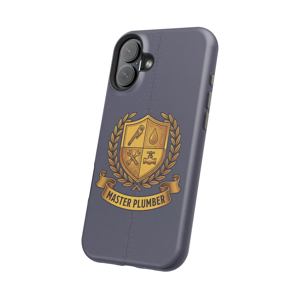 Master Plumber Crest Phone Case — Heraldic Shield Wireless Charging Cover