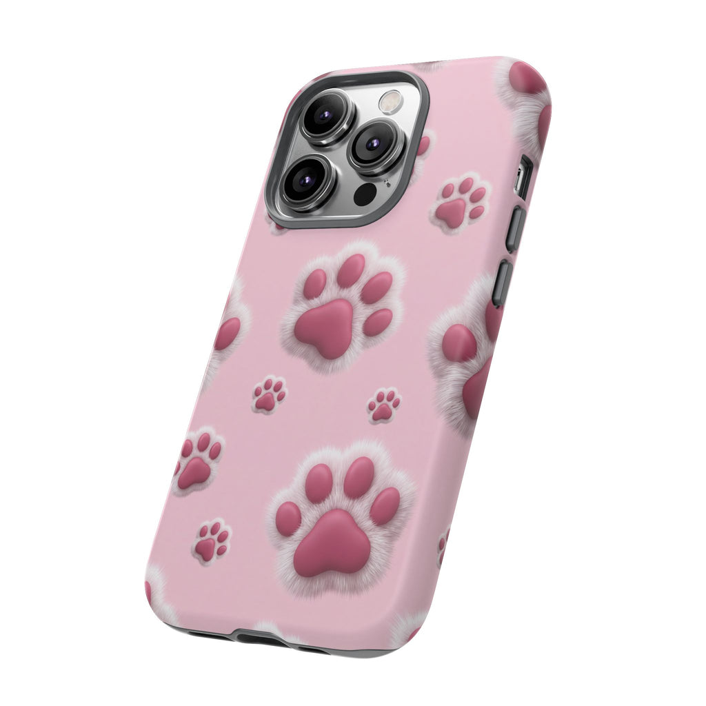 iphone & Samsung - Pink Paws Tough Phone Case — Cute Protective iPhone Cover