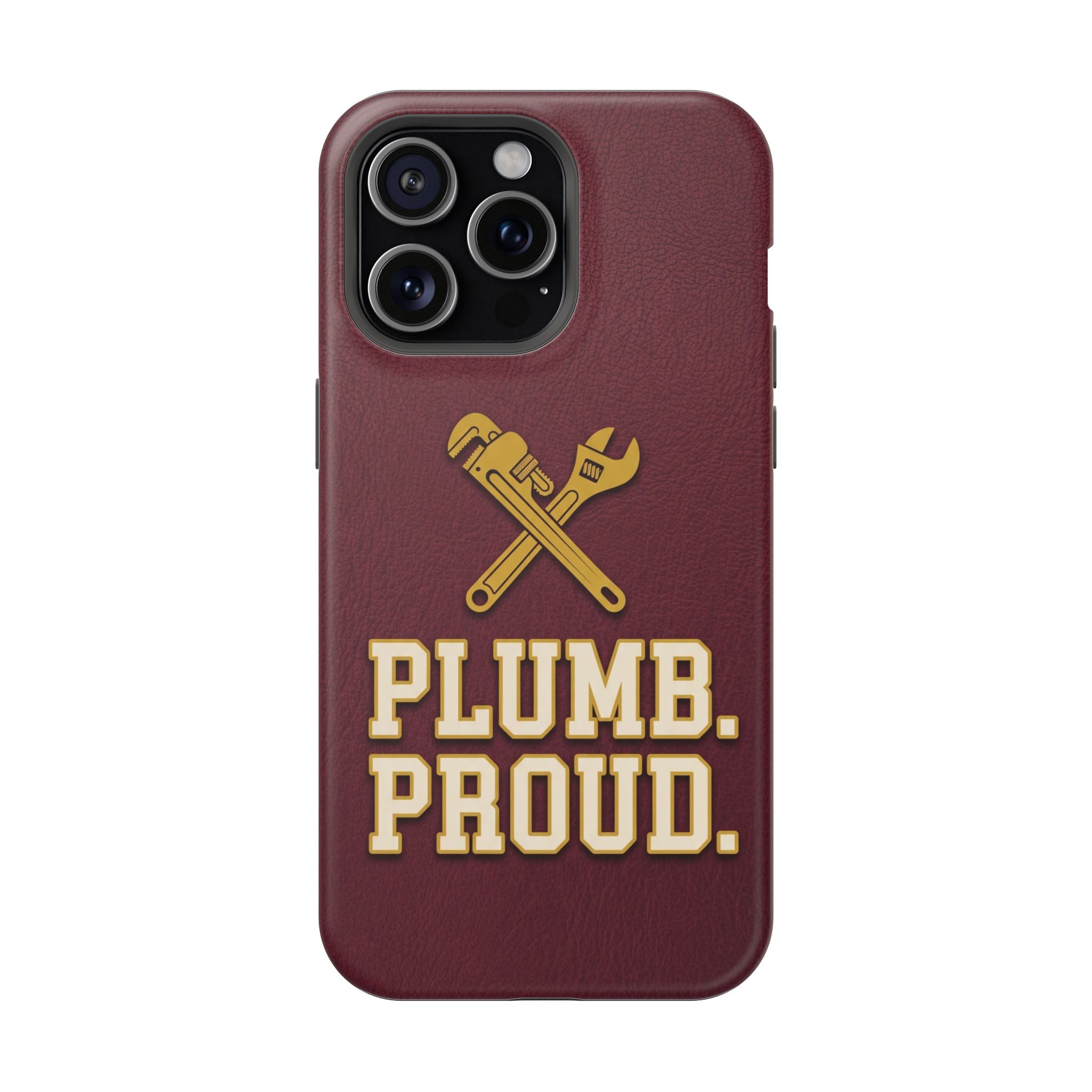 Plumb. Proud. Phone Case — Crossed Wrenches Wireless Charging Cover