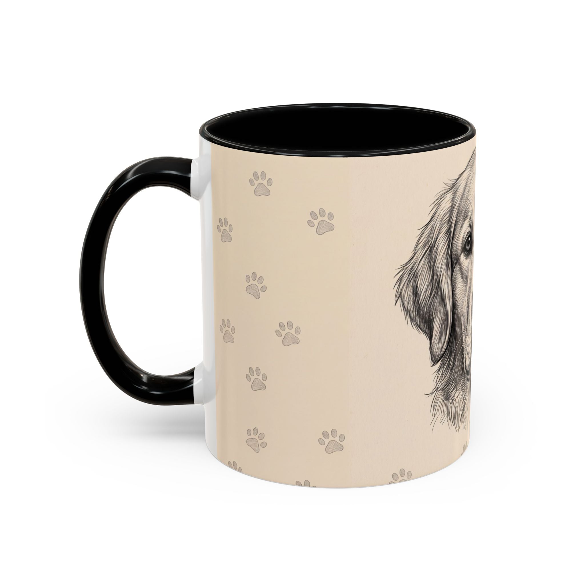 Golden Retriever Sketch Mug | Golden Retriever Lover Gift | Pencil Art Dog Coffee Mug