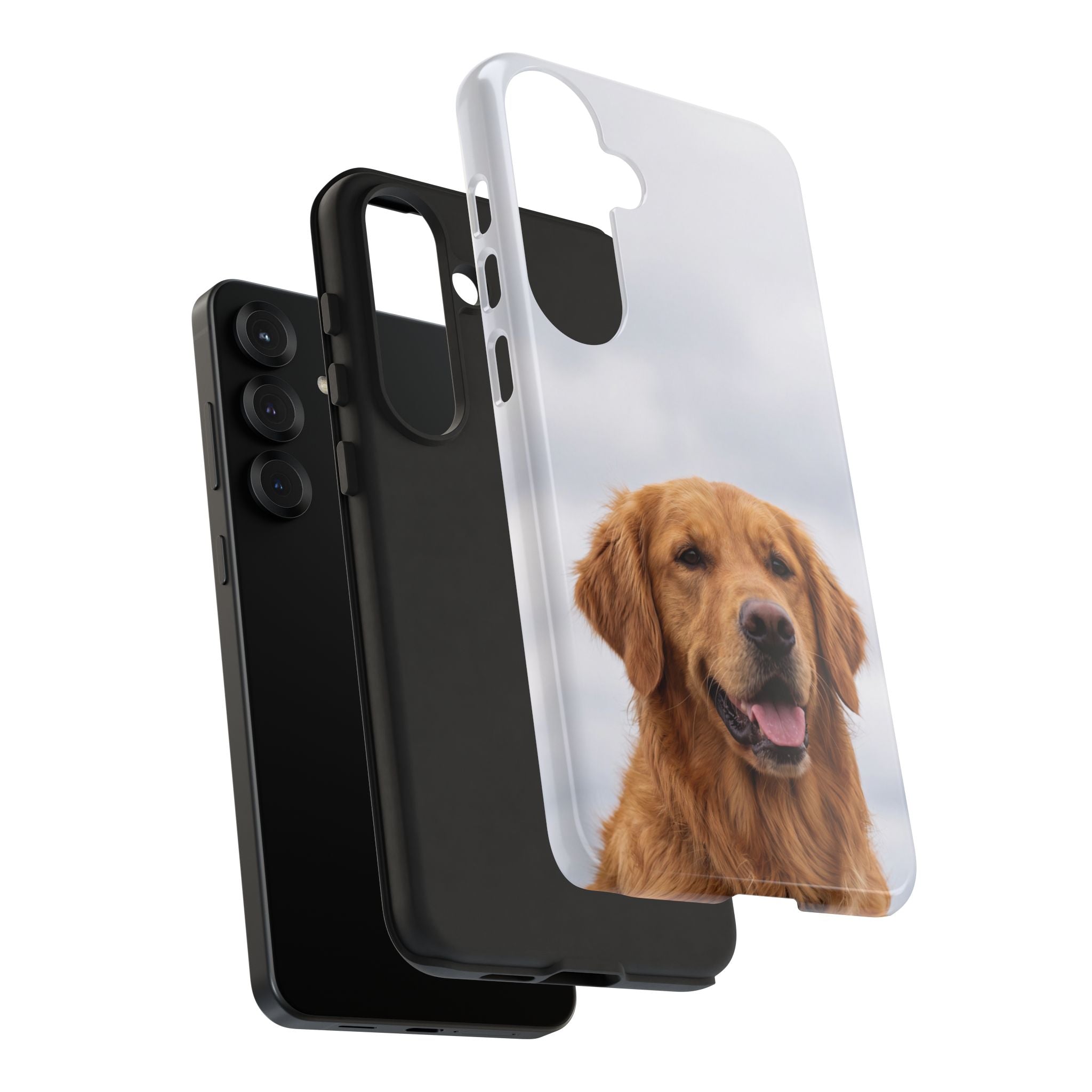 Golden Retriever Portrait Phone Case | Happy Dog Photo on Soft Sky Background | Samsung & iPhone
