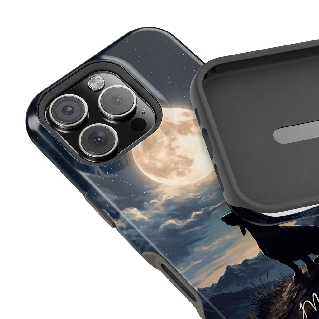 Personalized Dachshund Moonlight Phone Case — Wireless Charging Cover