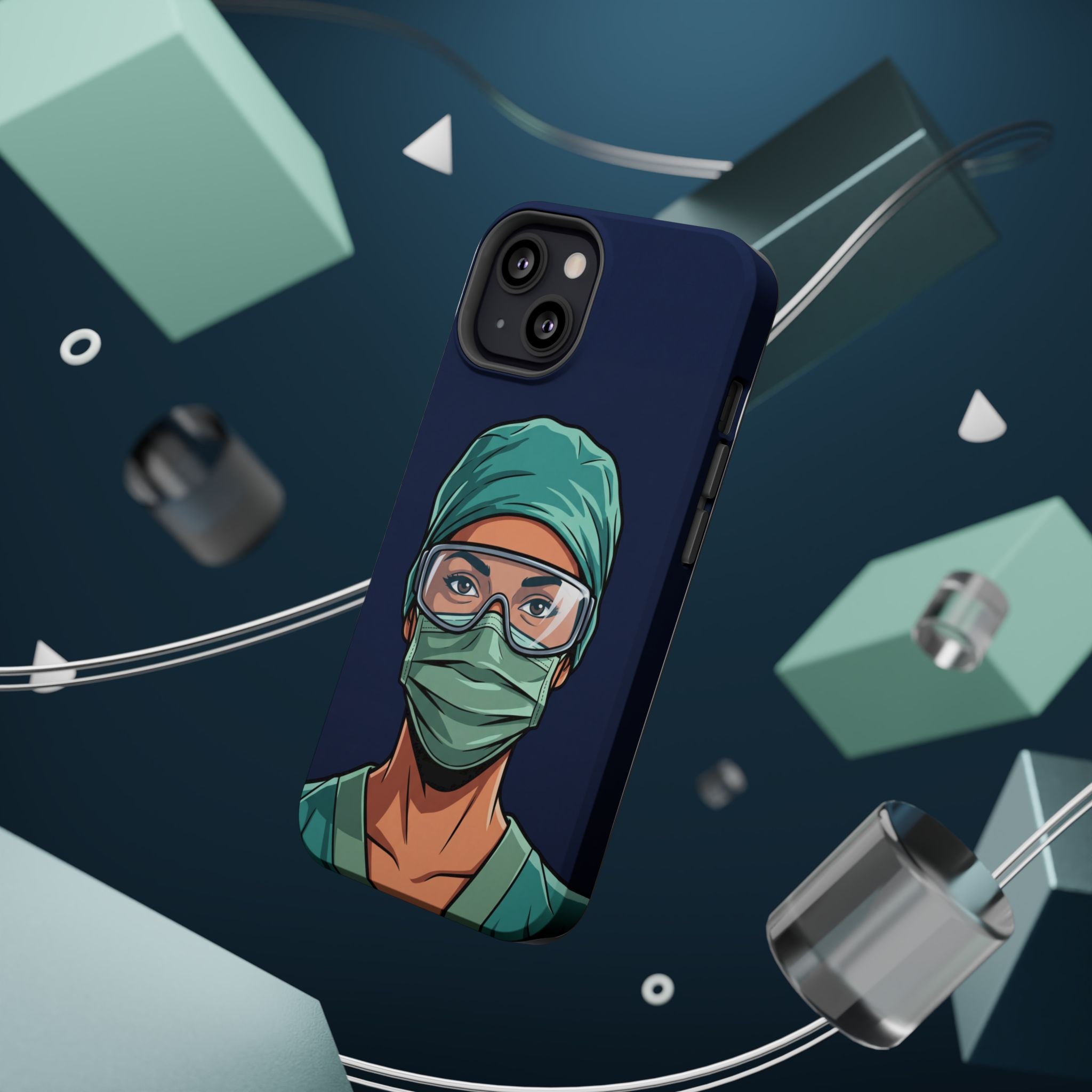 Bold Nurse Portrait Phone Case — Magnetic Wireless Charging Cover