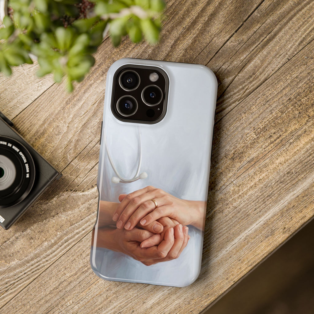 Impact-Resistant Phone Case — Caring Hands Wireless Charging Cover