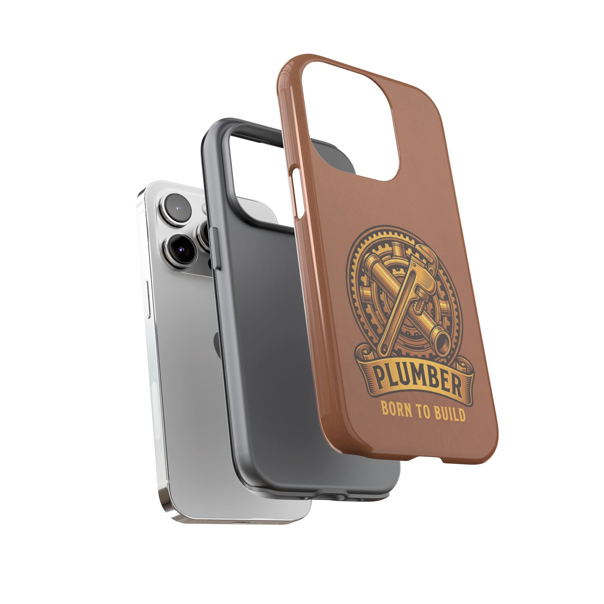 Plumber Born to Build Leather Phone Case - Samsung & iPhone Series