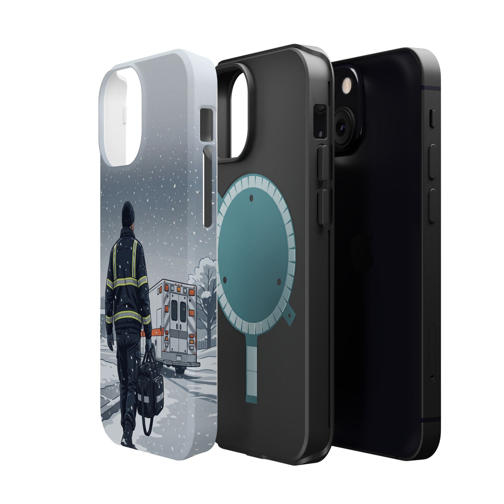 Bold Paramedic/EMT Portrait Phone Case — Magnetic Wireless Charging Cover