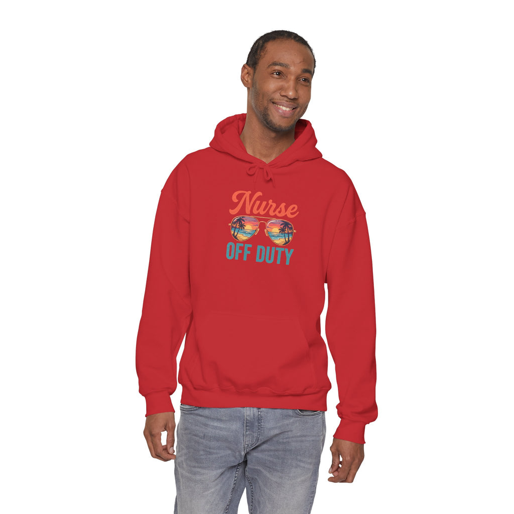 Nurse Off Duty Hoodie — Beach Vacation Nurse Graphic Pullover